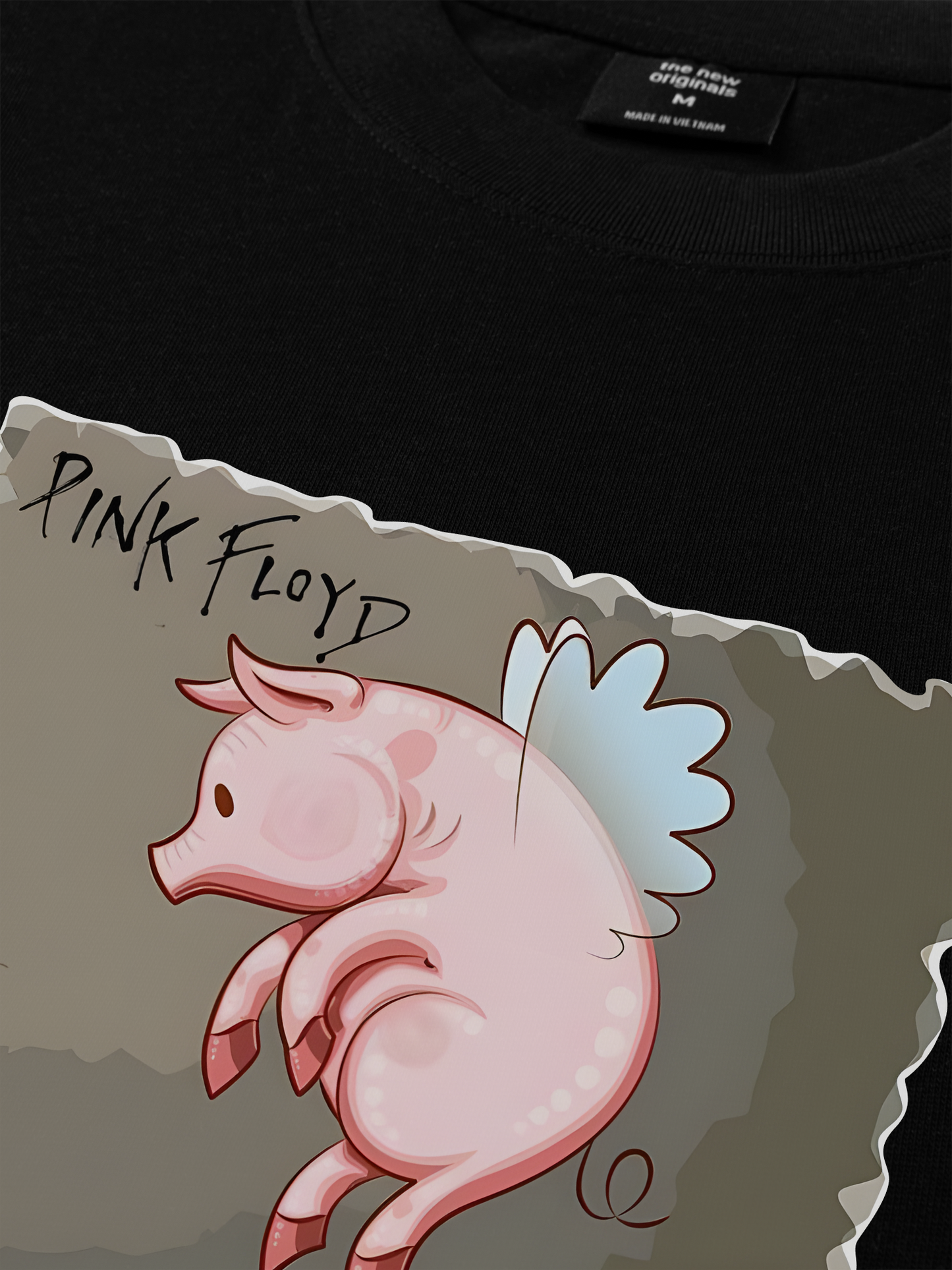 Áo Thun Relaxed Fit Pink Floyd Pig Art