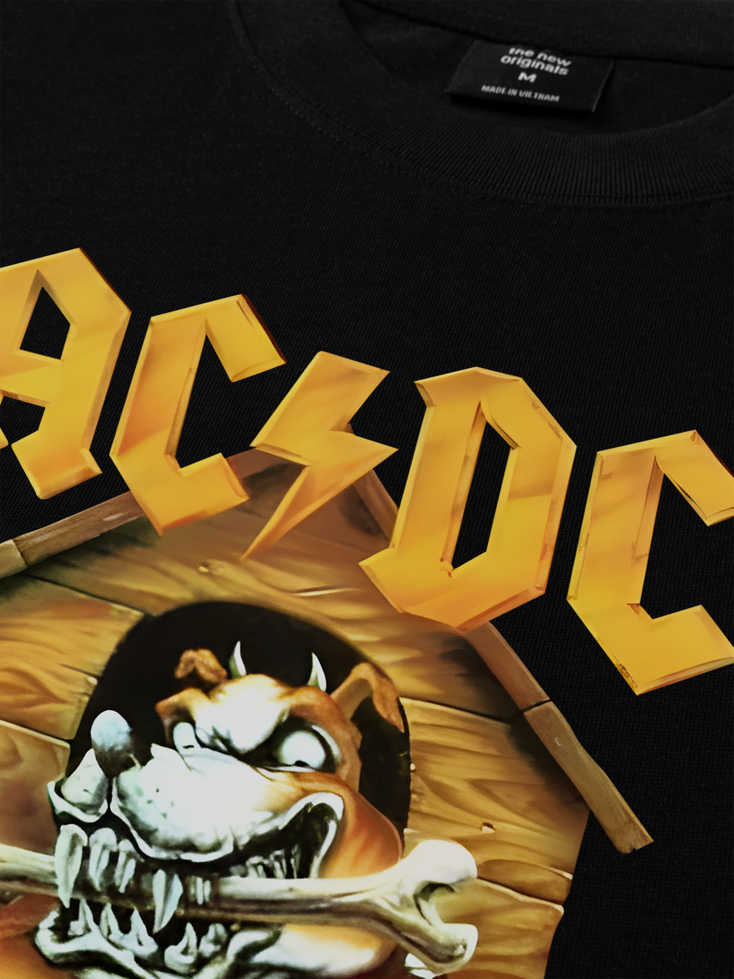 Áo Thun Relaxed Fit Music Rock AC DC Given The Dog A Bone