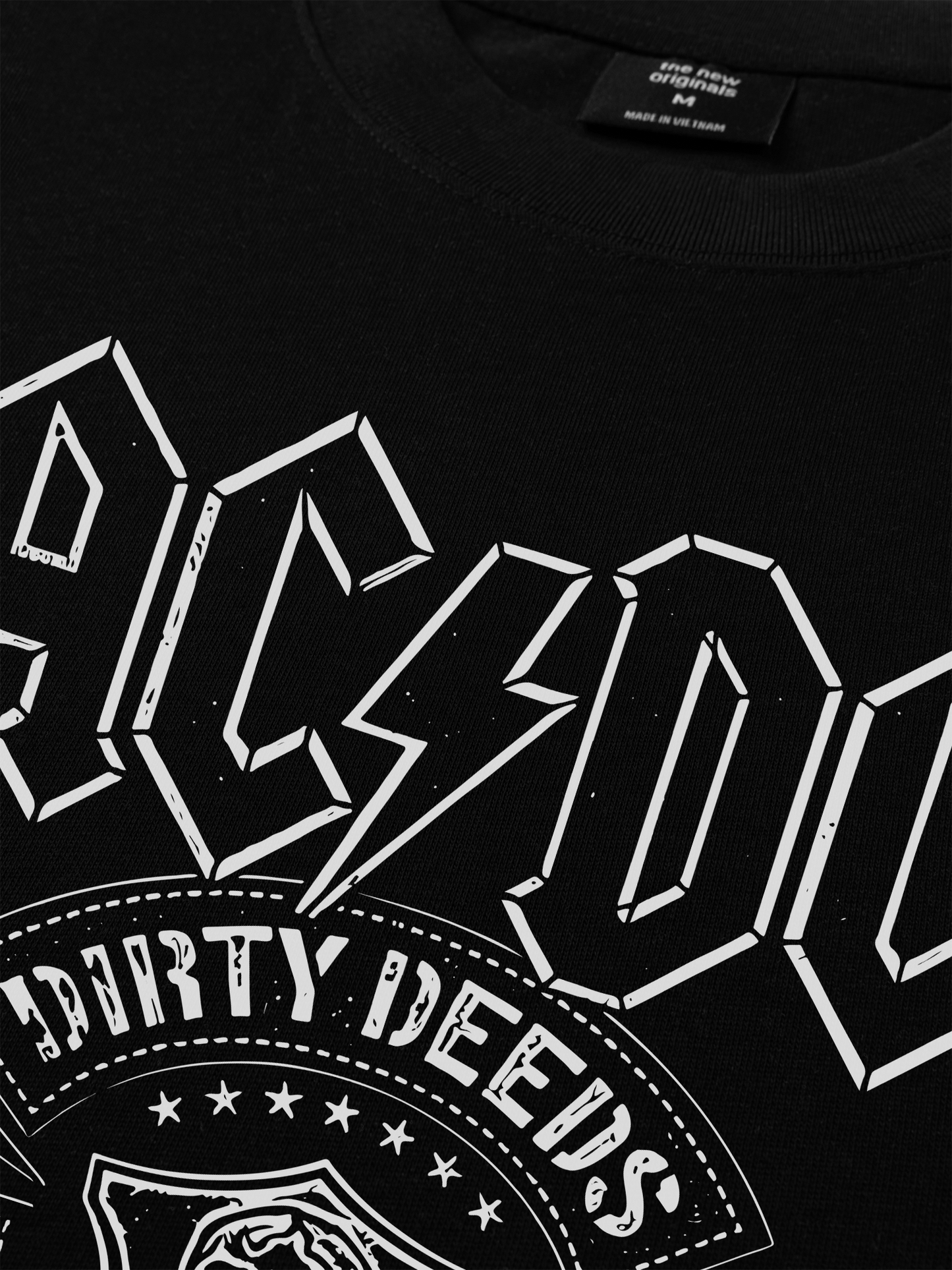 Áo Thun Relaxed Fit Music Rock AC DC Dirty Deeds Done Dirt Cheap