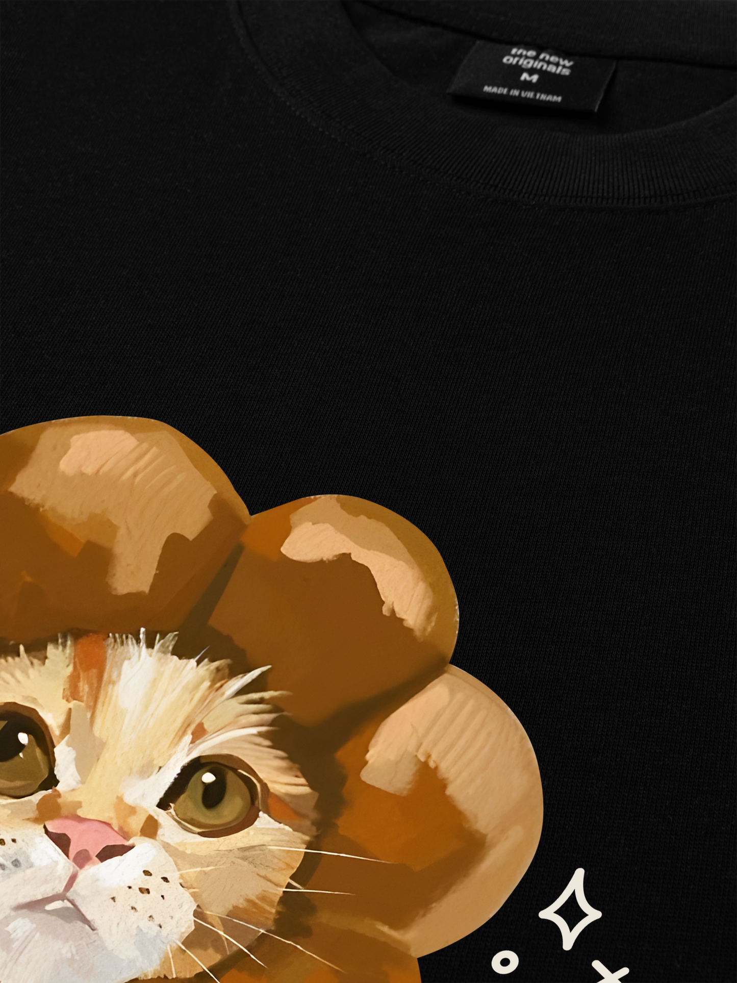 Áo Thun Relaxed Fit Animal Mood Mochi Donut Cat
