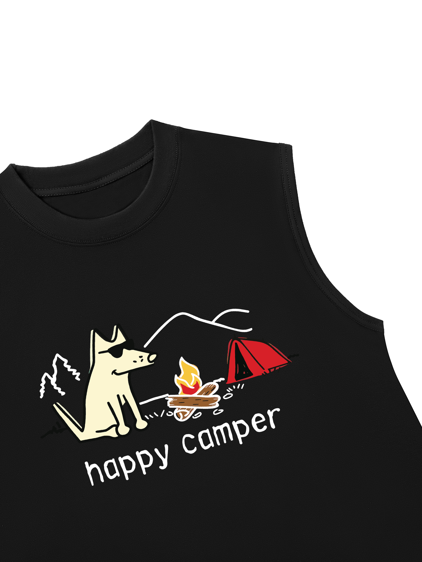 Áo Ba Lỗ Relaxed Fit  Go Outside Happy Camper Dog