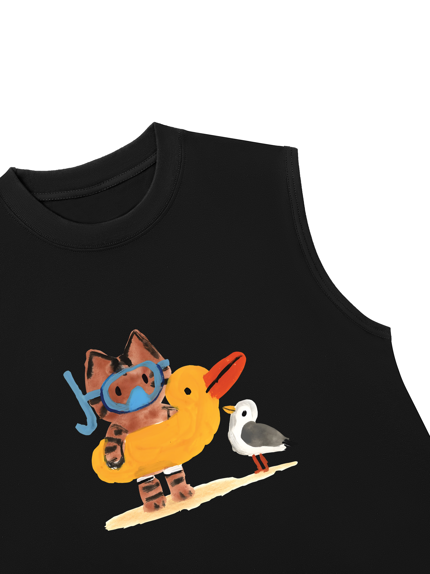 Áo Ba Lỗ Relaxed Fit Summer Vibes Cat And Duck