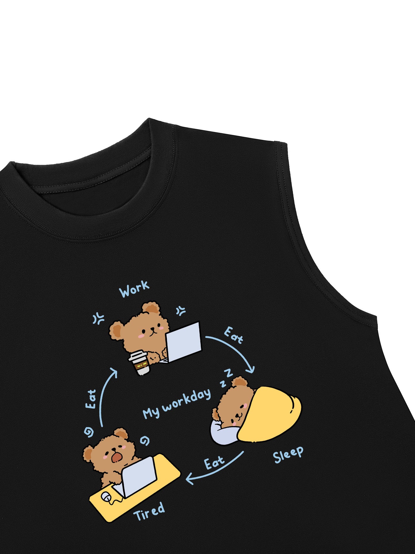 Áo Ba Lỗ Relaxed Fit Teddy Land My Work Day