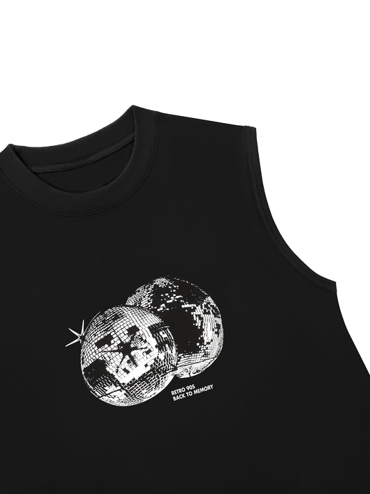 Áo Ba Lỗ Relaxed Fit Retro 90s Disco Ball