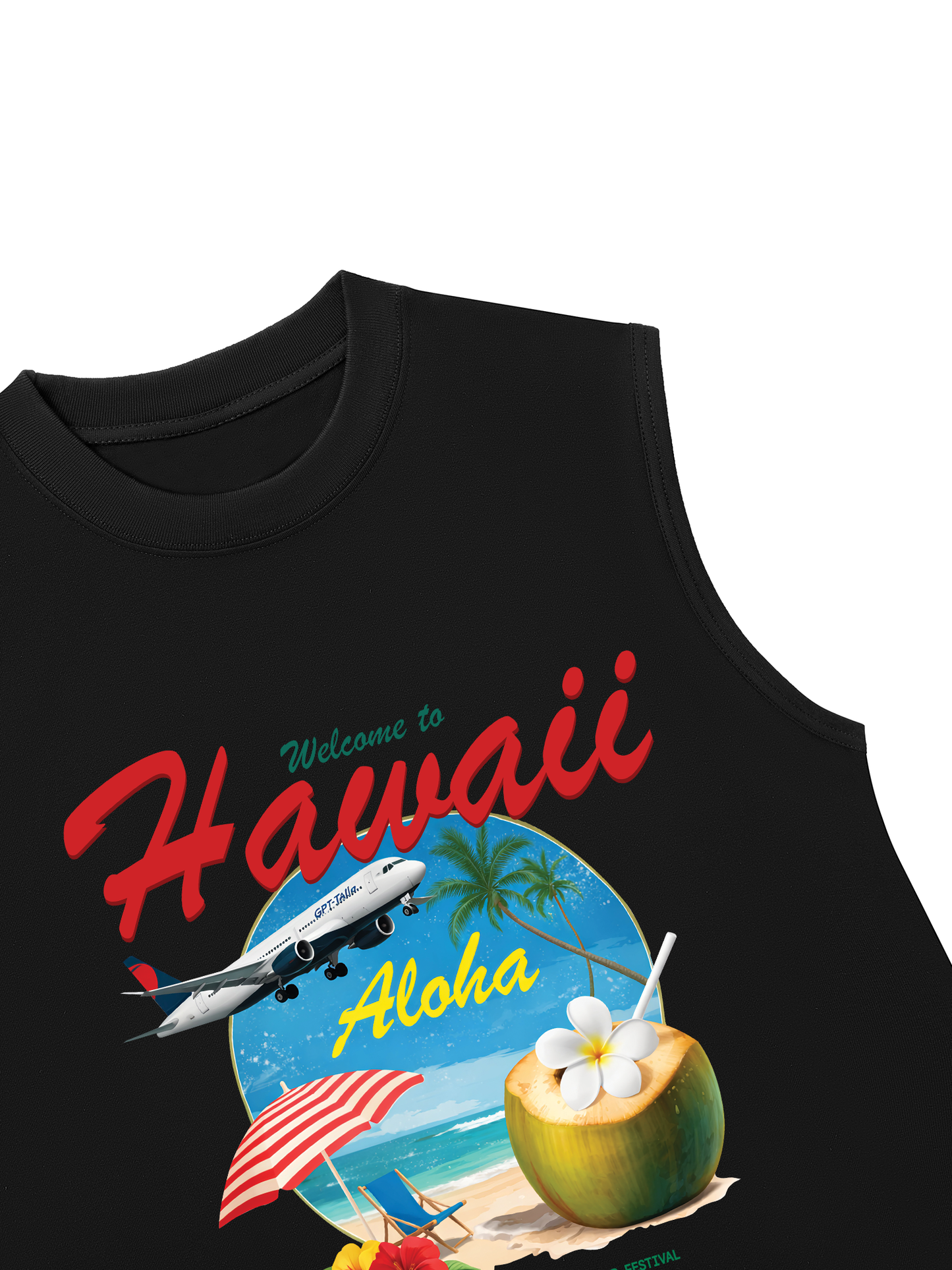 Áo Ba Lỗ Relaxed Fit Welcome  to Hawaii