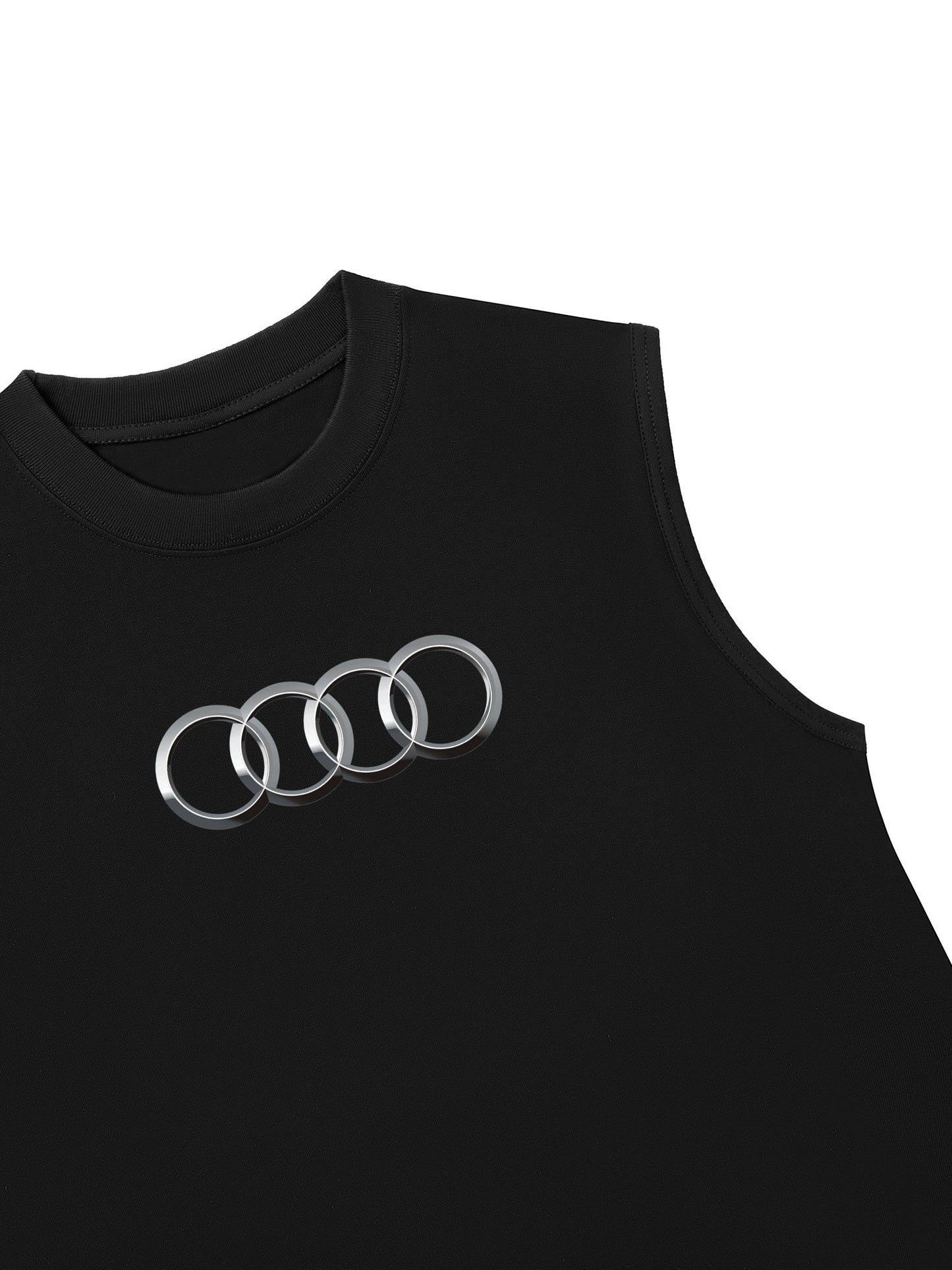 Áo Ba Lỗ Relaxed Fit CAR AUDI Black & White