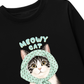 Áo Thun Dài Tay Meowy Cat Blue Tiffany Dots