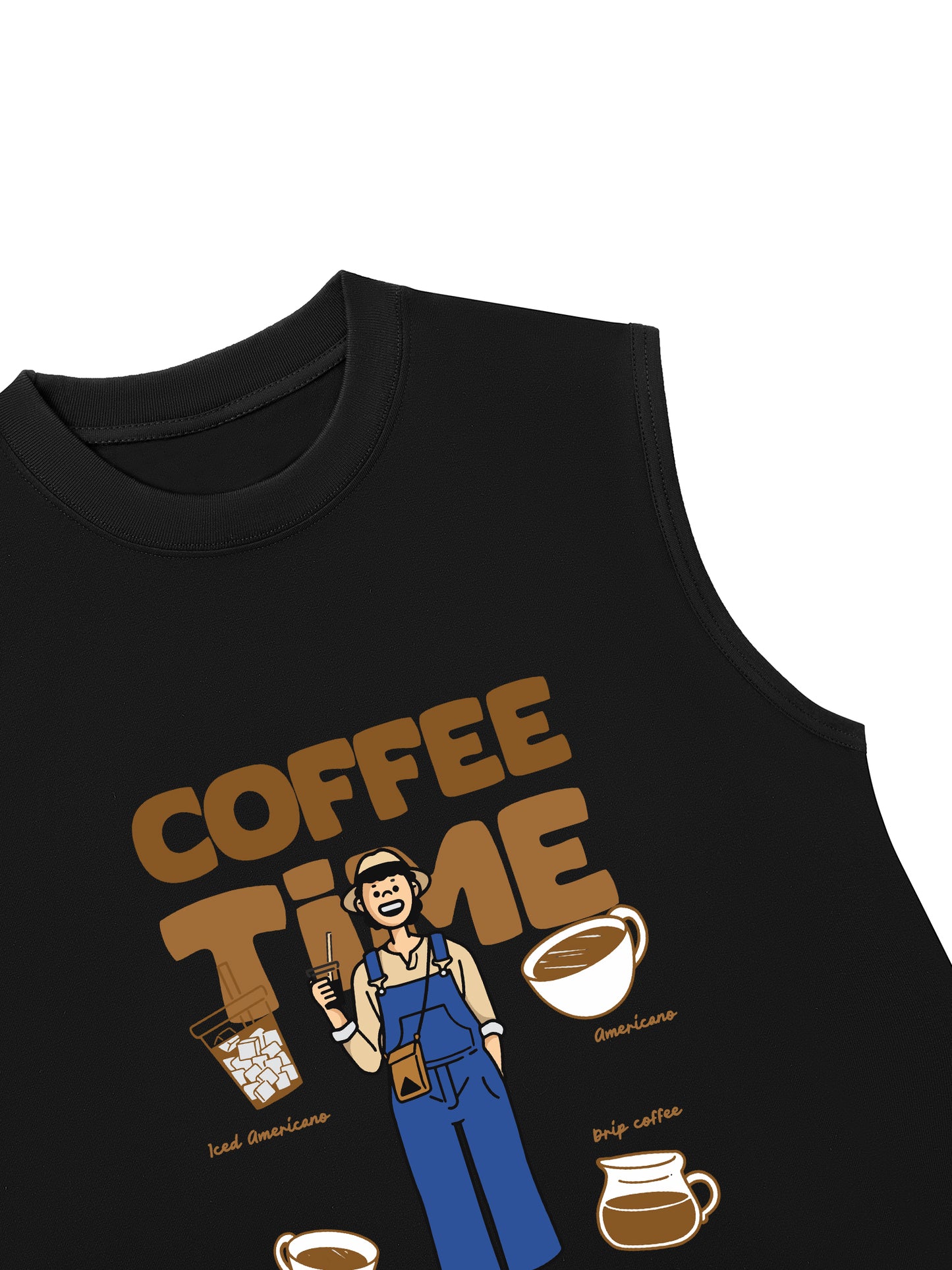 Áo Ba Lỗ Relaxed Fit Coffee Time 2