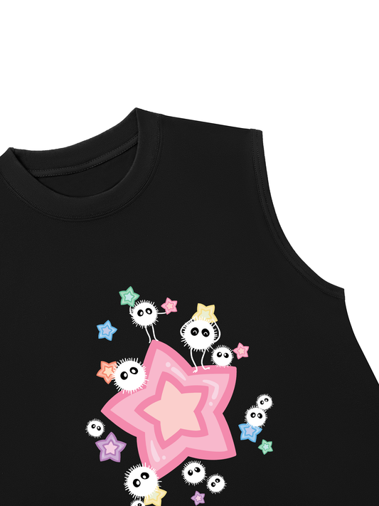 Áo Ba Lỗ Relaxed Fit Japan Spirit Soot Sprites And Candy