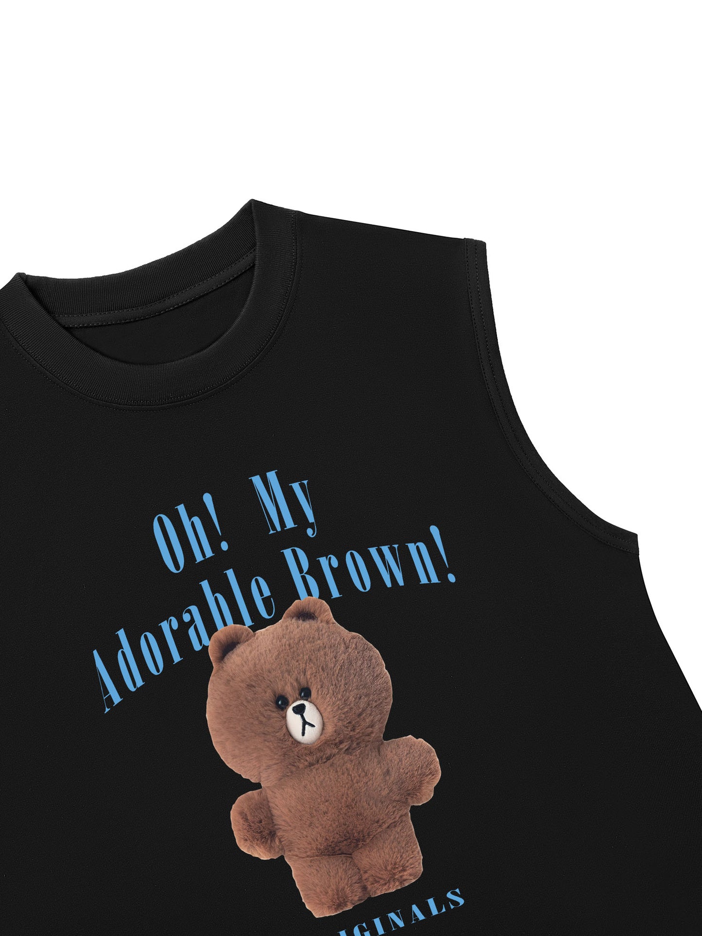 Áo Ba Lỗ Relaxed Fit Teddy Land Oh My Brown