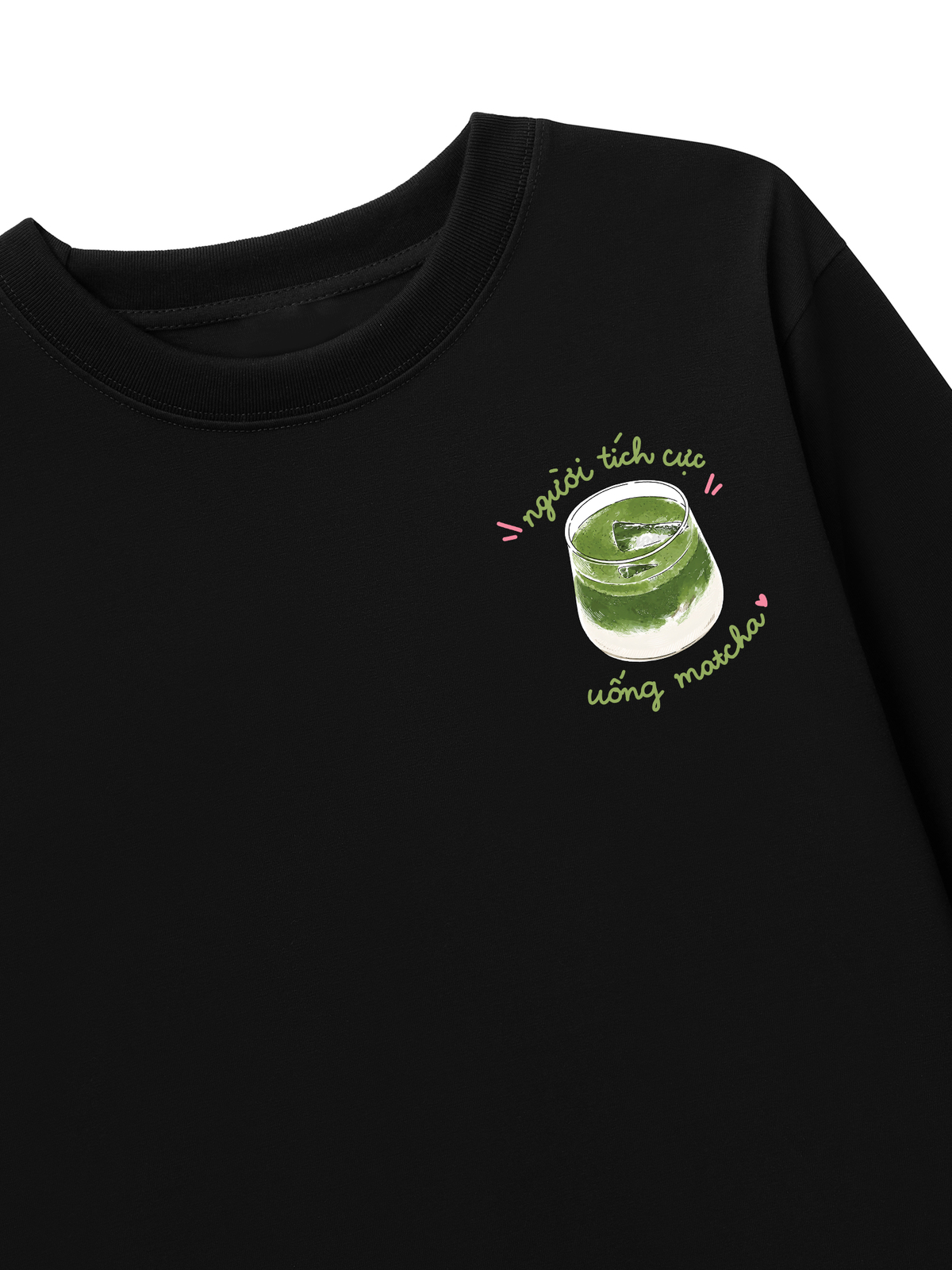 Áo Thun Dài Tay Người Tích Cực Uống Matcha