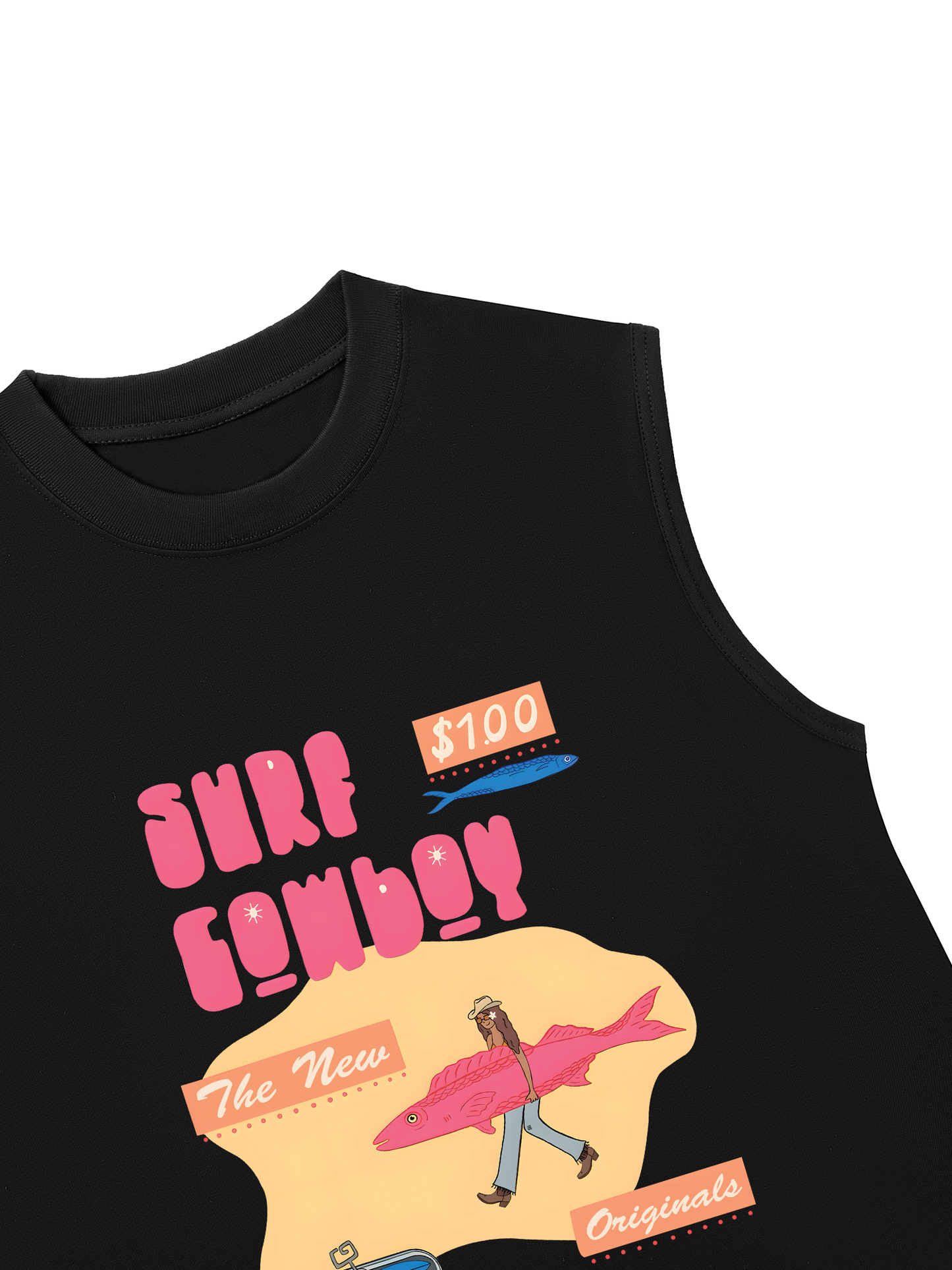 Áo Ba Lỗ Relaxed Fit Summer Vibes GoTo Beach Cowboy