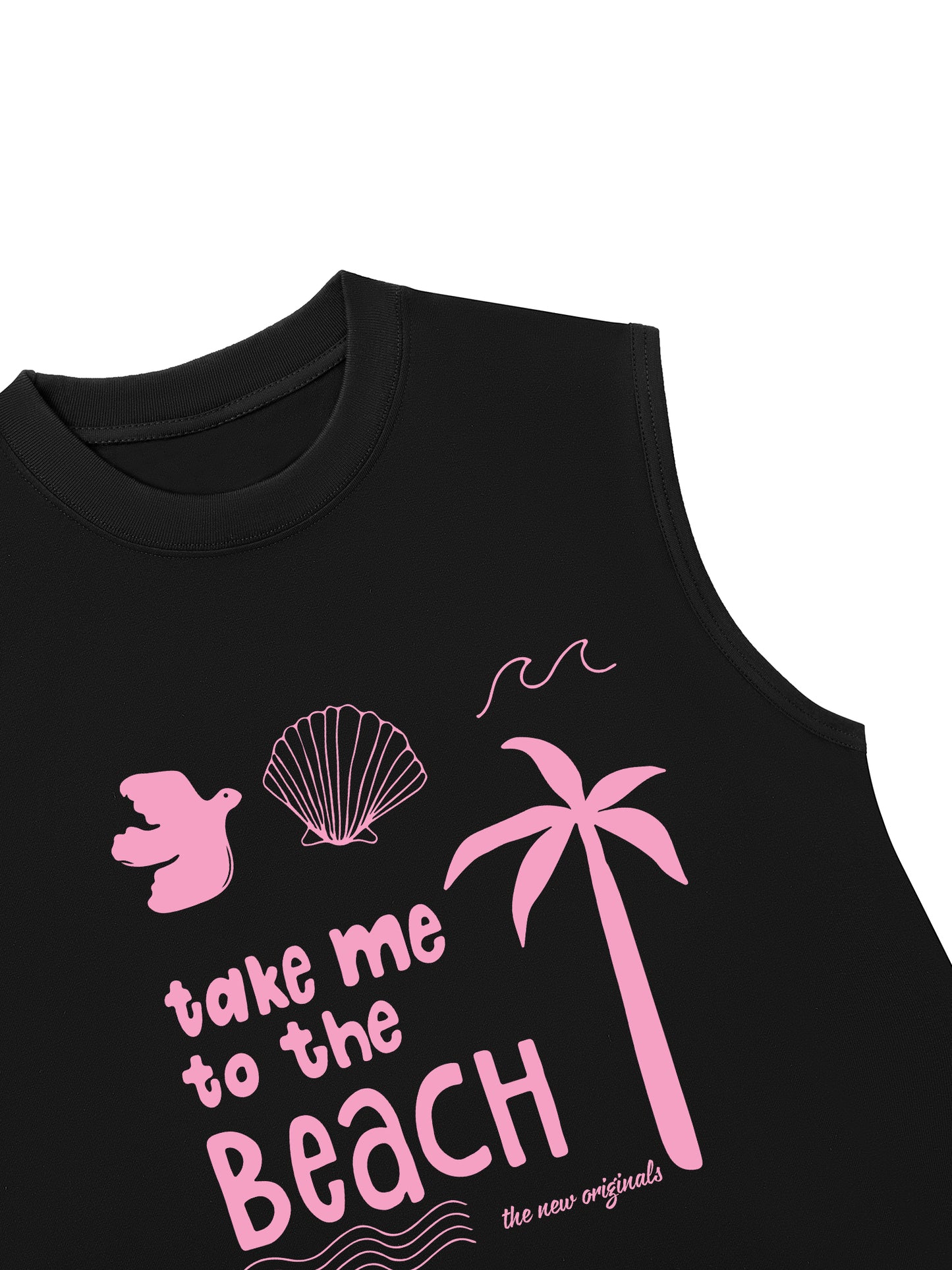 Áo Ba Lỗ Relaxed Fit Take Me To The Beach Pink