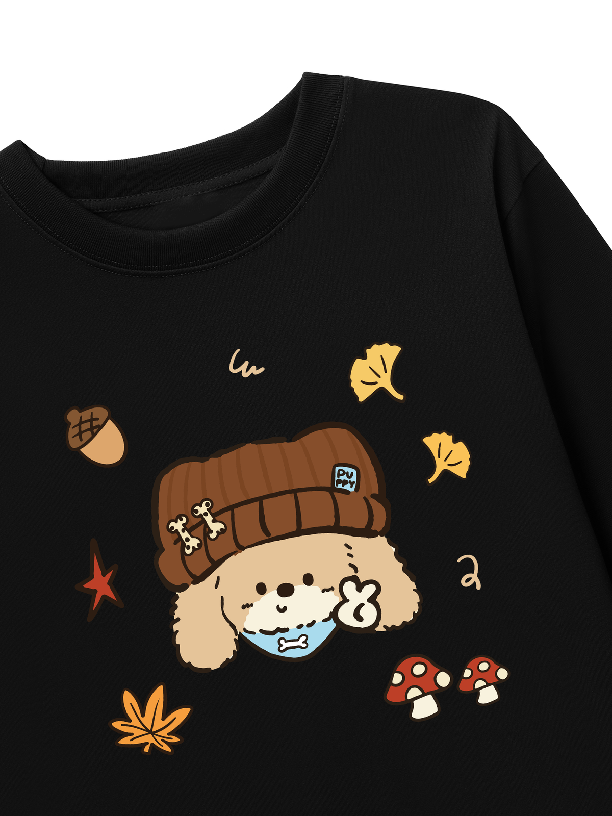 Áo Thun Dài Tay  Cute Puppy Autumn Vibes