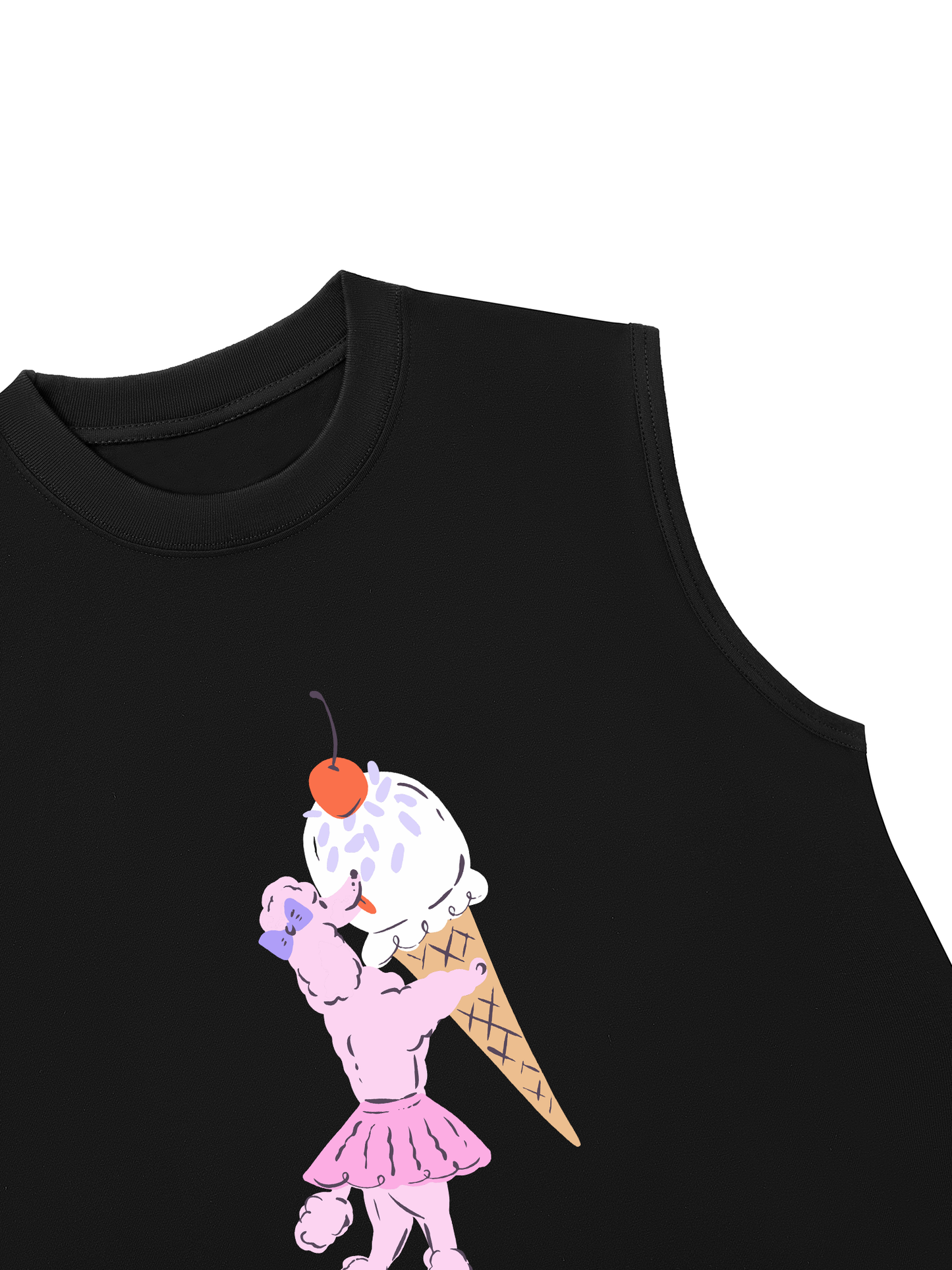 Áo Ba Lỗ Relaxed Fit Lived On Ice Cream