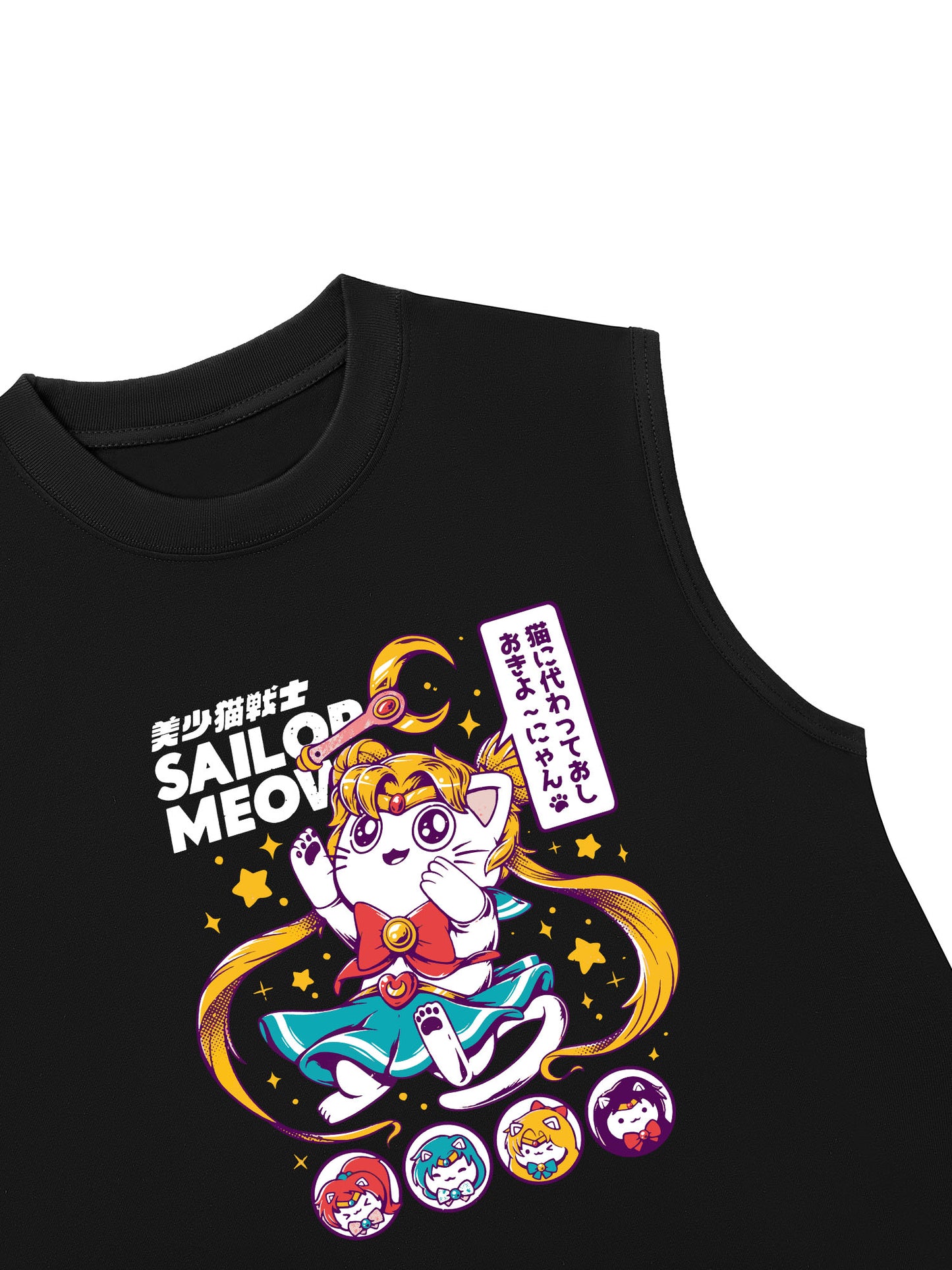 Áo Ba Lỗ Relaxed Fit Sailor Meow