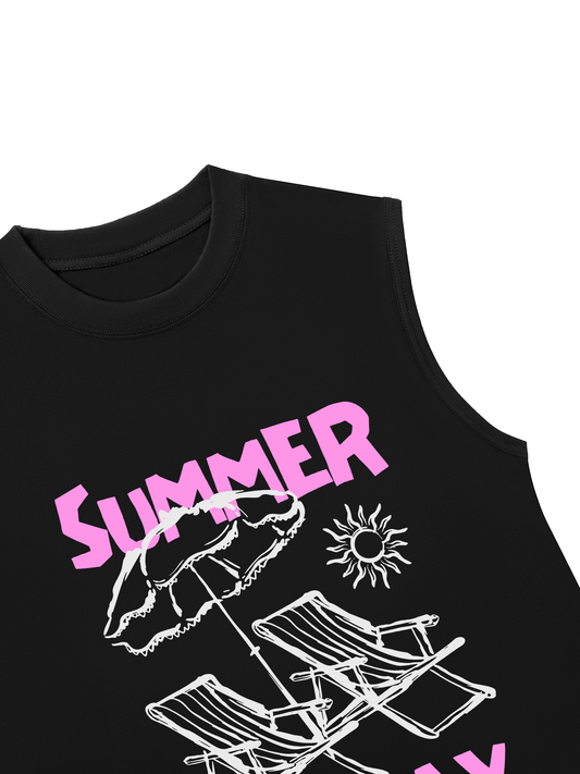 Áo Ba Lỗ Relaxed Fit Summer Holiday The Girl