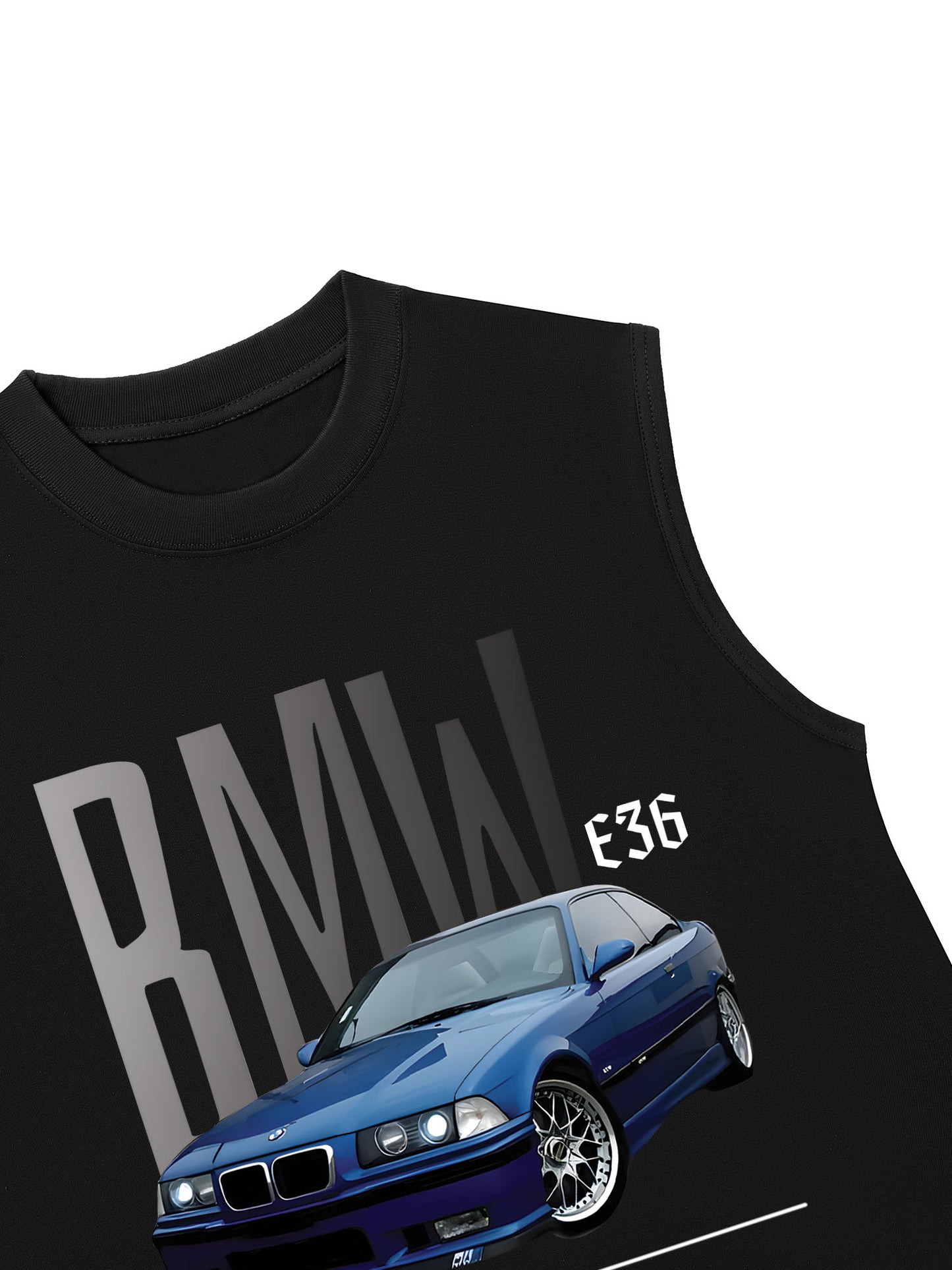 Áo Ba Lỗ Relaxed Fit CAR BMW Blue