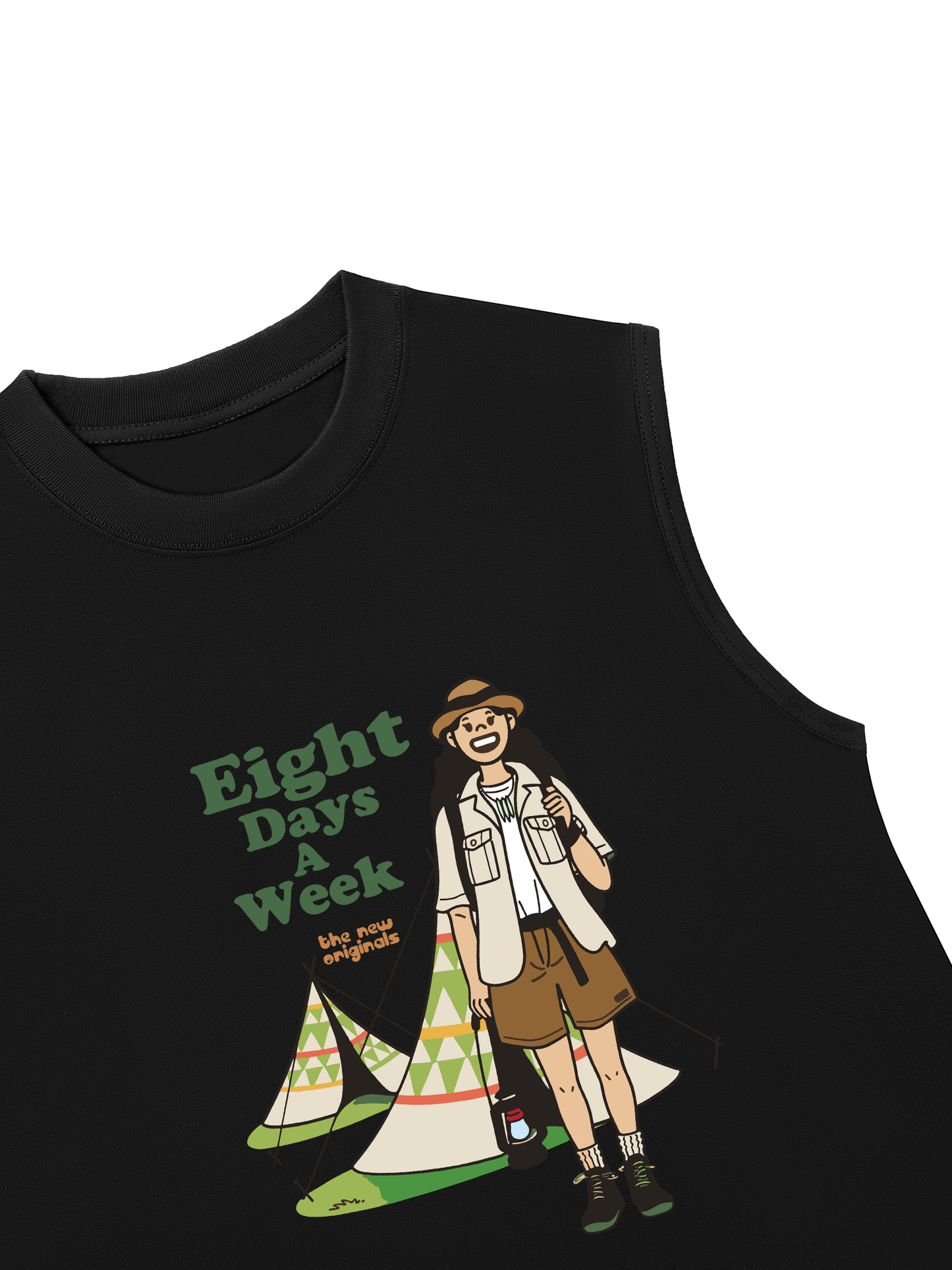Áo Ba Lỗ Relaxed Fit Eight Days A Week Girl