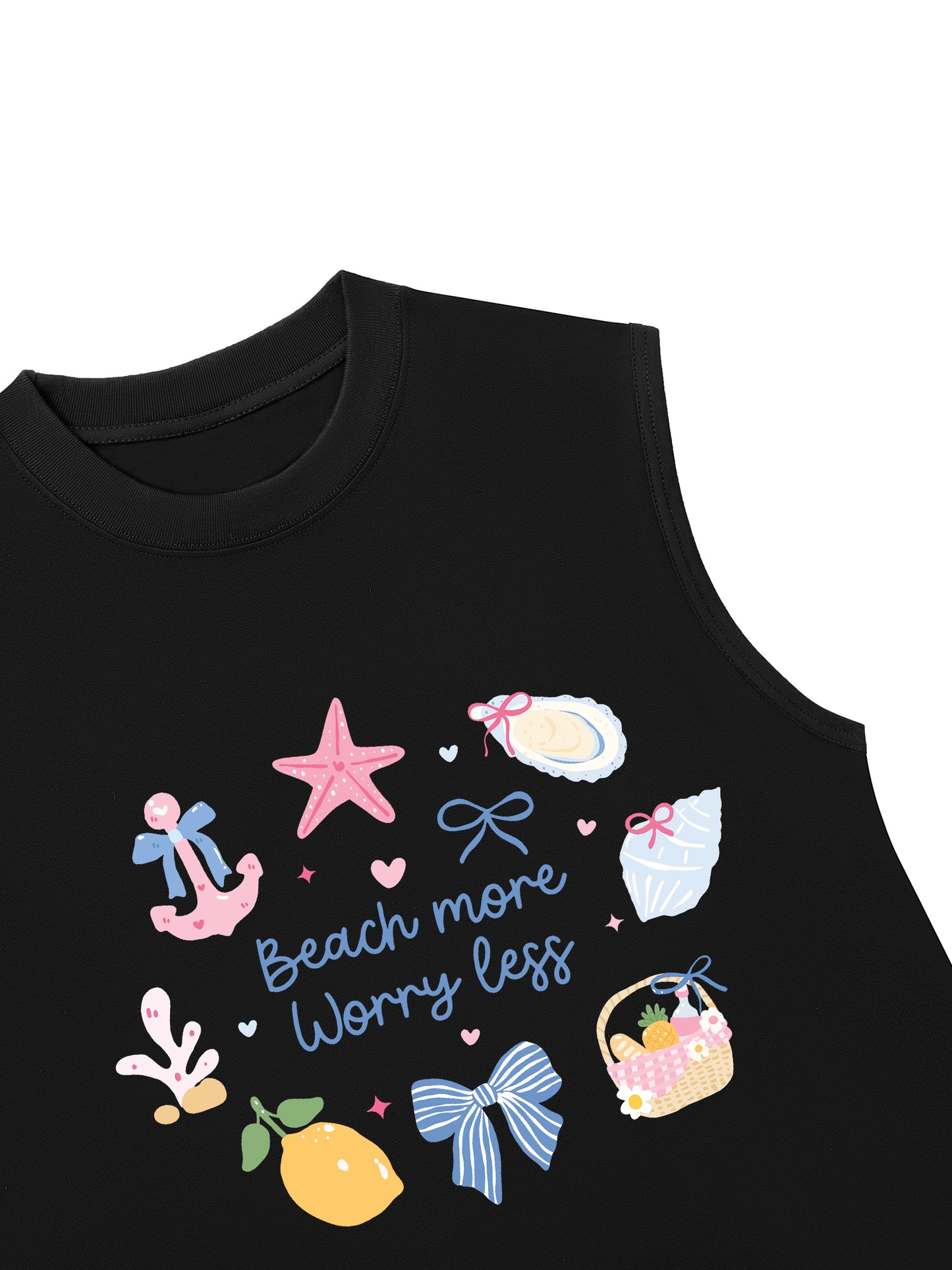 Áo Ba Lỗ Relaxed Fit Beach More Worry Less