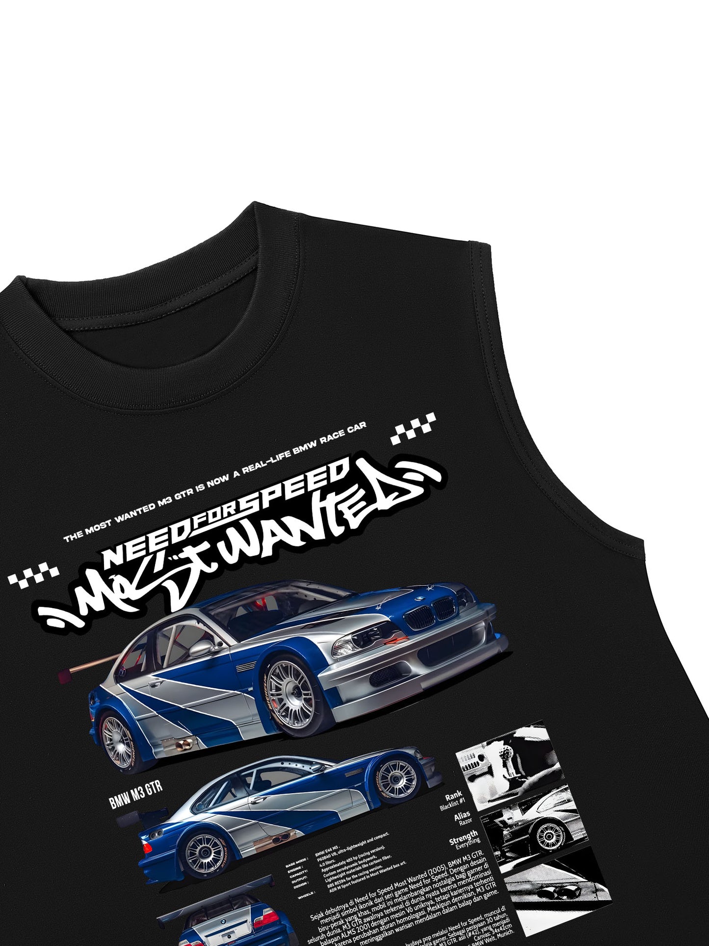 Áo Ba Lỗ Relaxed Fit CAR Need For Speed Most Wanted
