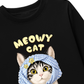 Áo Thun Dài Tay Blue Plaid Meowy Cat