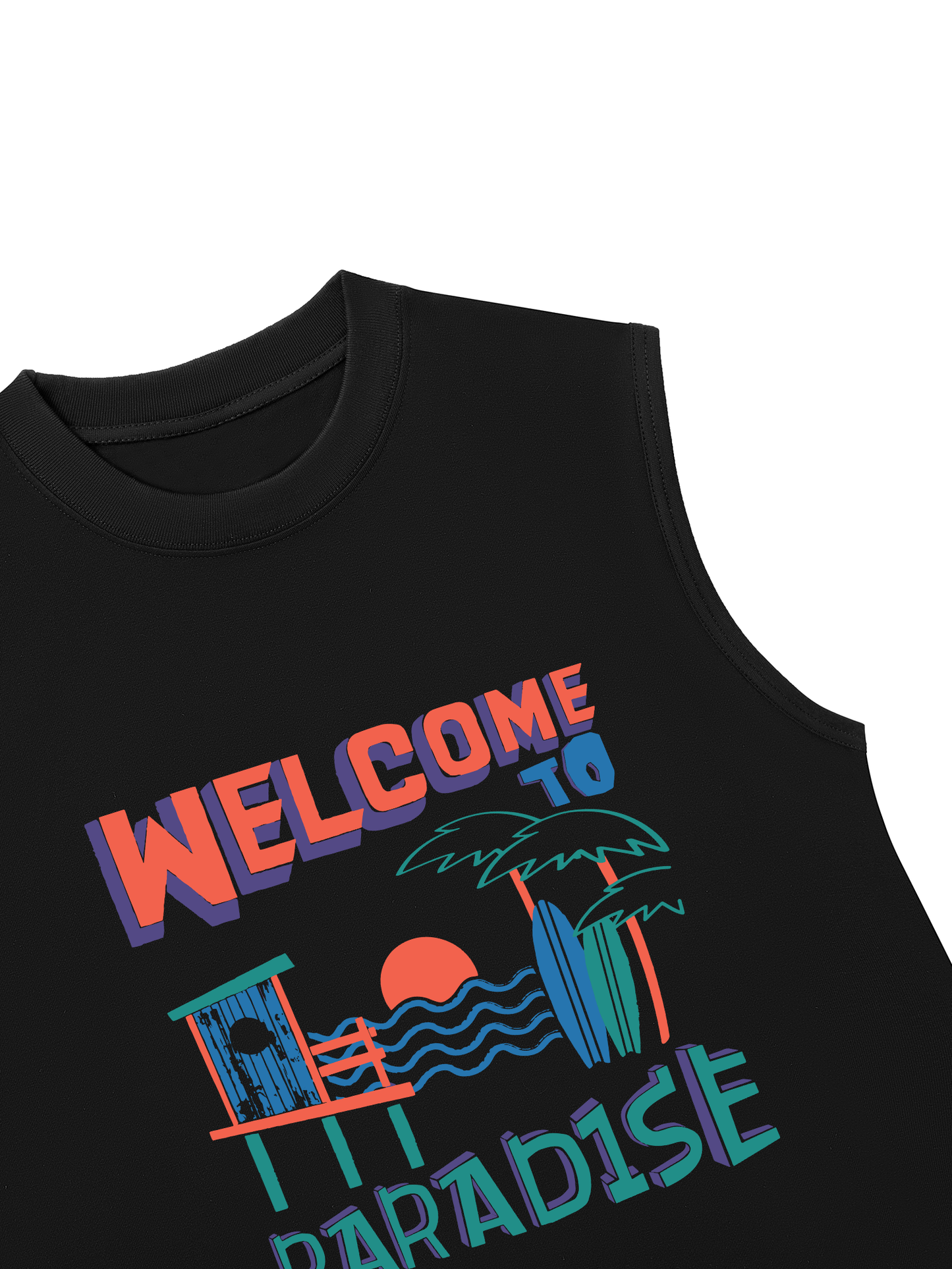 Áo Ba Lỗ Relaxed Fit Welcome To Paradise