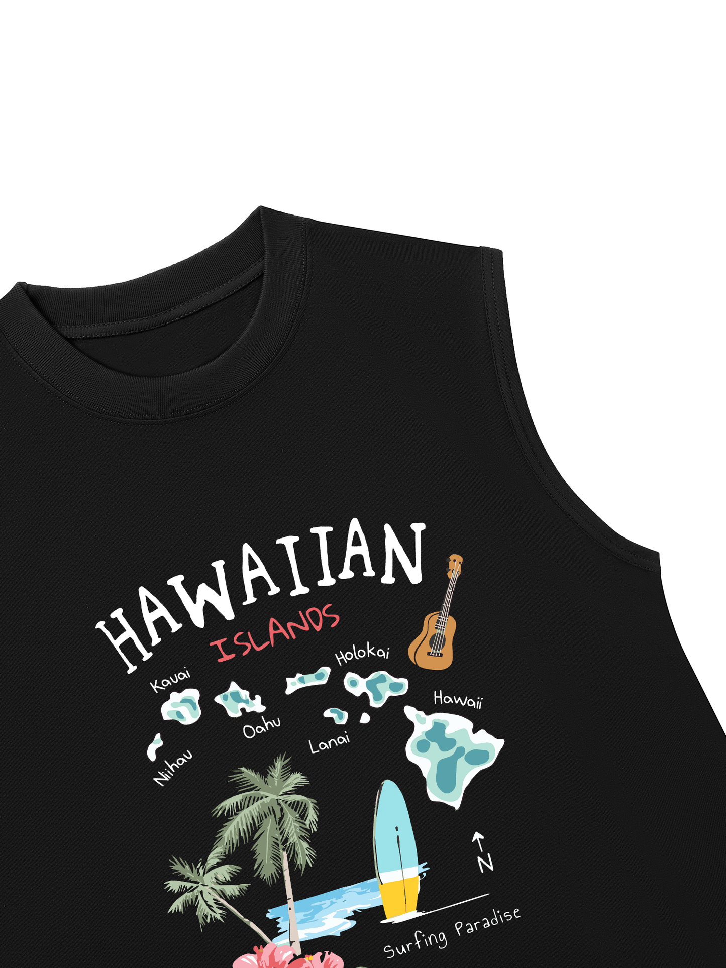 Áo Ba Lỗ Relaxed Fit Summer Vibes Hawaiian