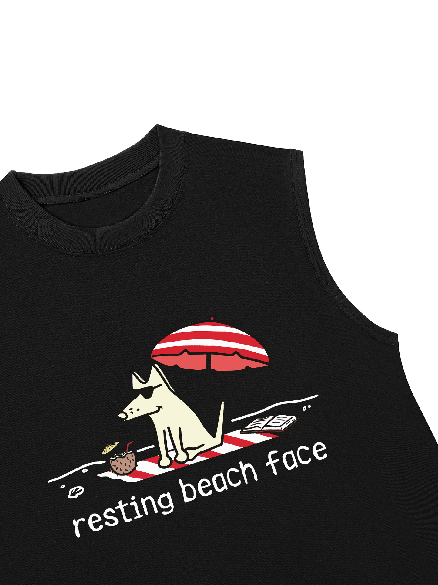 Áo Ba Lỗ Relaxed Fit Go Outside Resting Beach Face