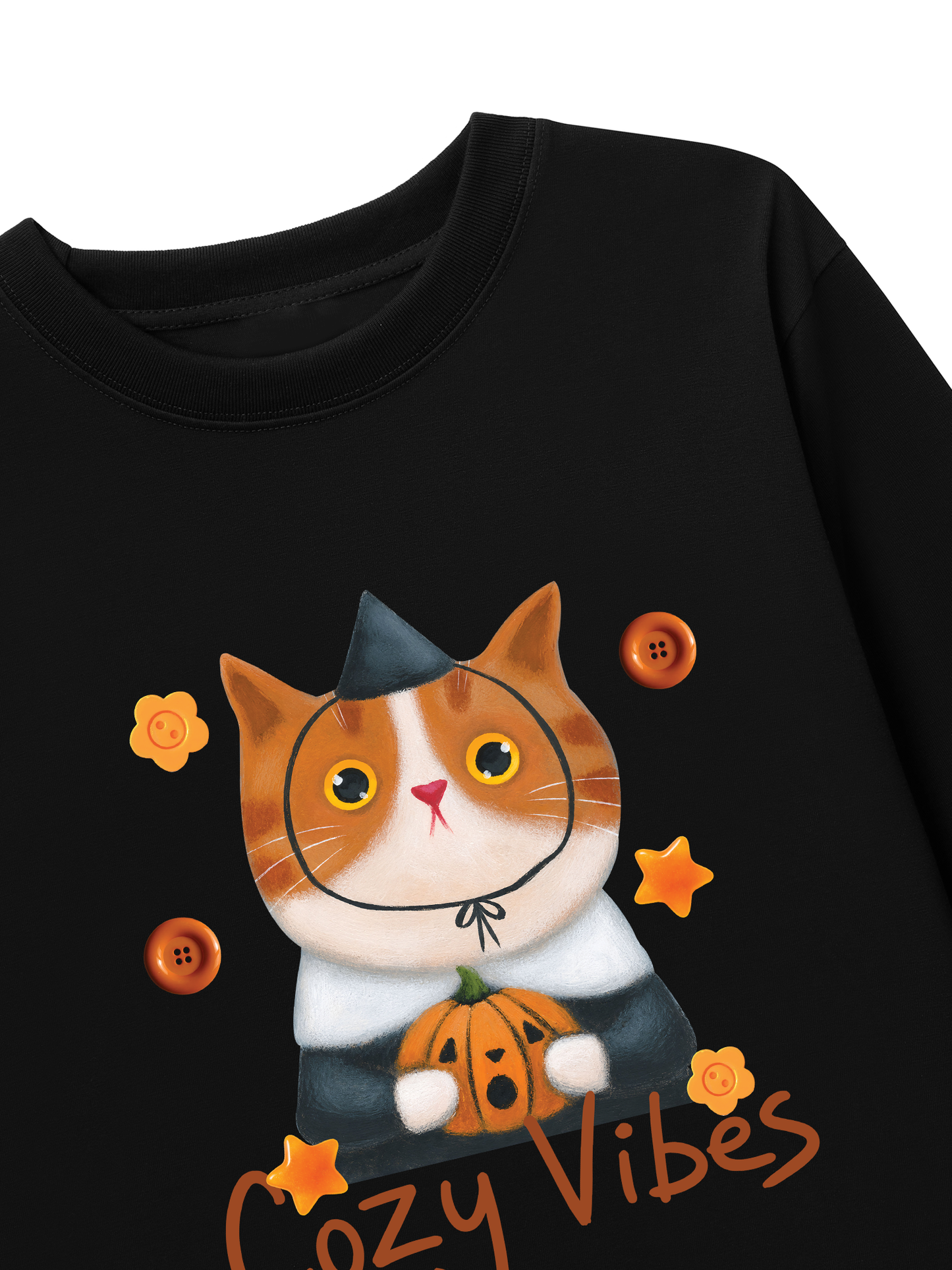 Áo Thun Dài Tay Cozy Vibes Cat
