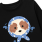 Áo Thun Dài Tay Cute Blue Puppy