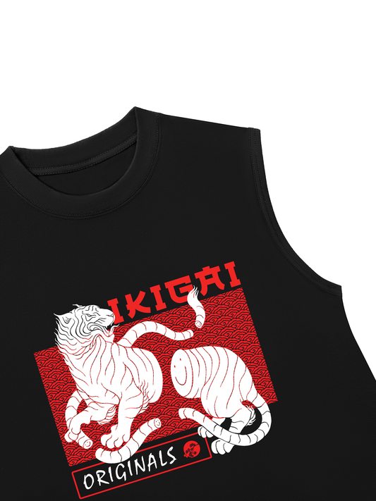 Áo Ba Lỗ Relaxed Fit Japan Spirit Ikigai Tiger Originals