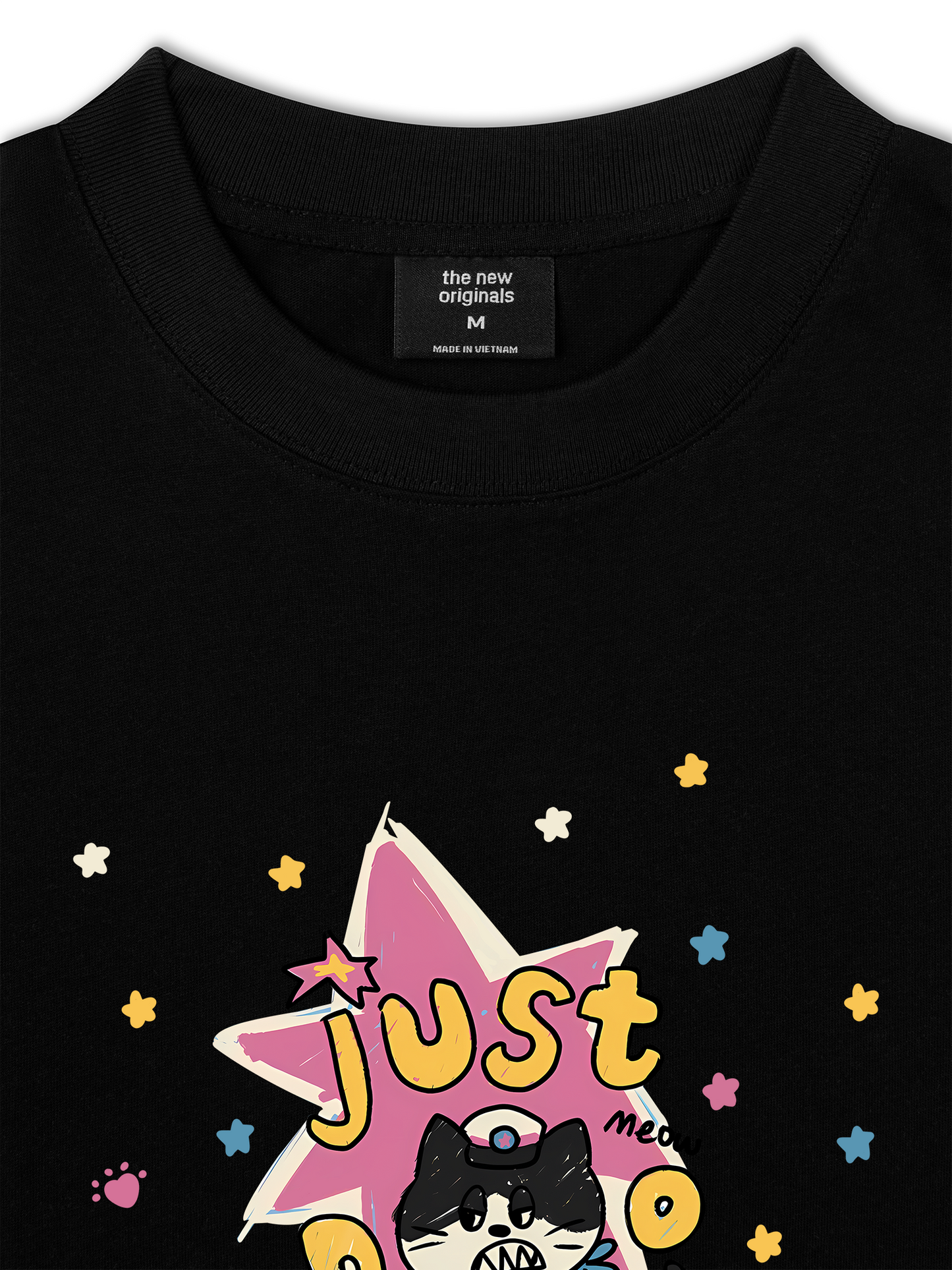Áo Thun Relaxed Fit Cute Just Meow