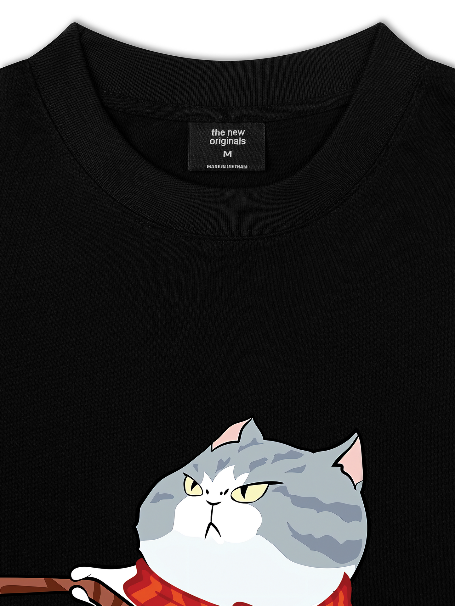 Áo Thun Relaxed Fit Funny Couple Cat