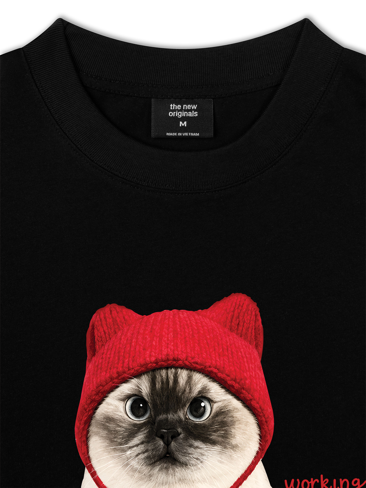 Áo Thun Relaxed Fit Working O'ttreats Red Meow