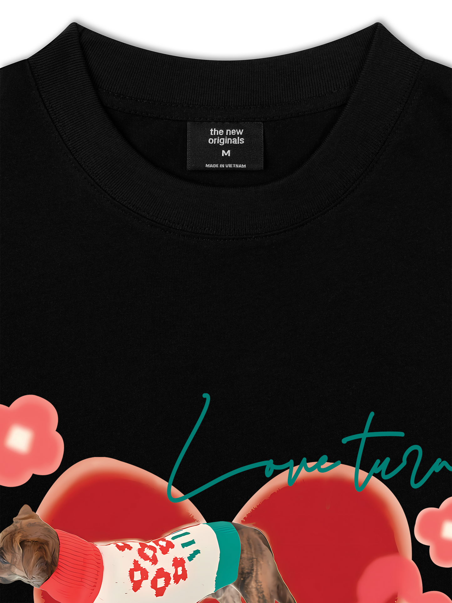 Áo Thun Relaxed Fit Animal Mood Love Turr Into Flower