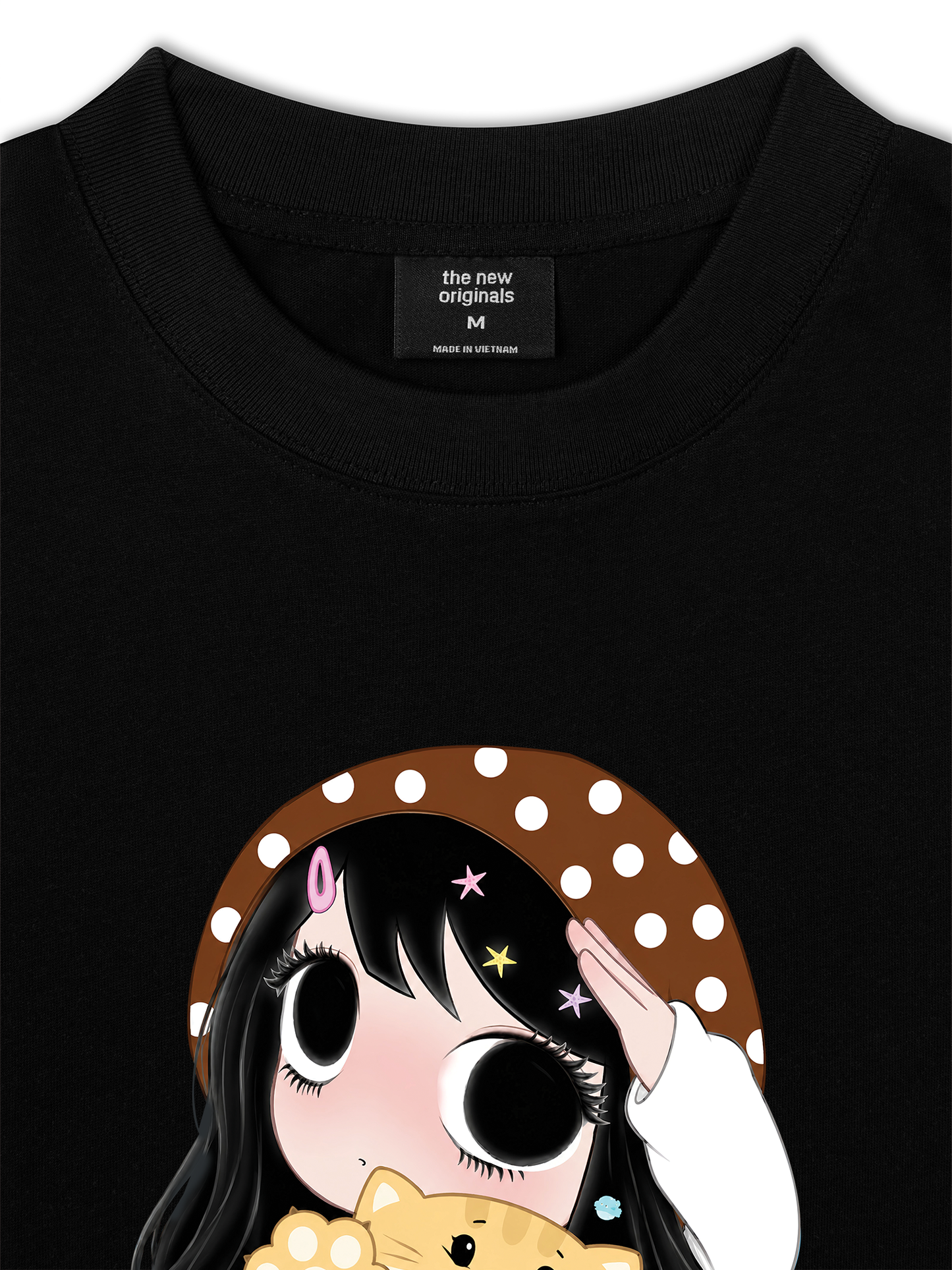 Áo Thun Relaxed Fit Little Girl Brown Dots