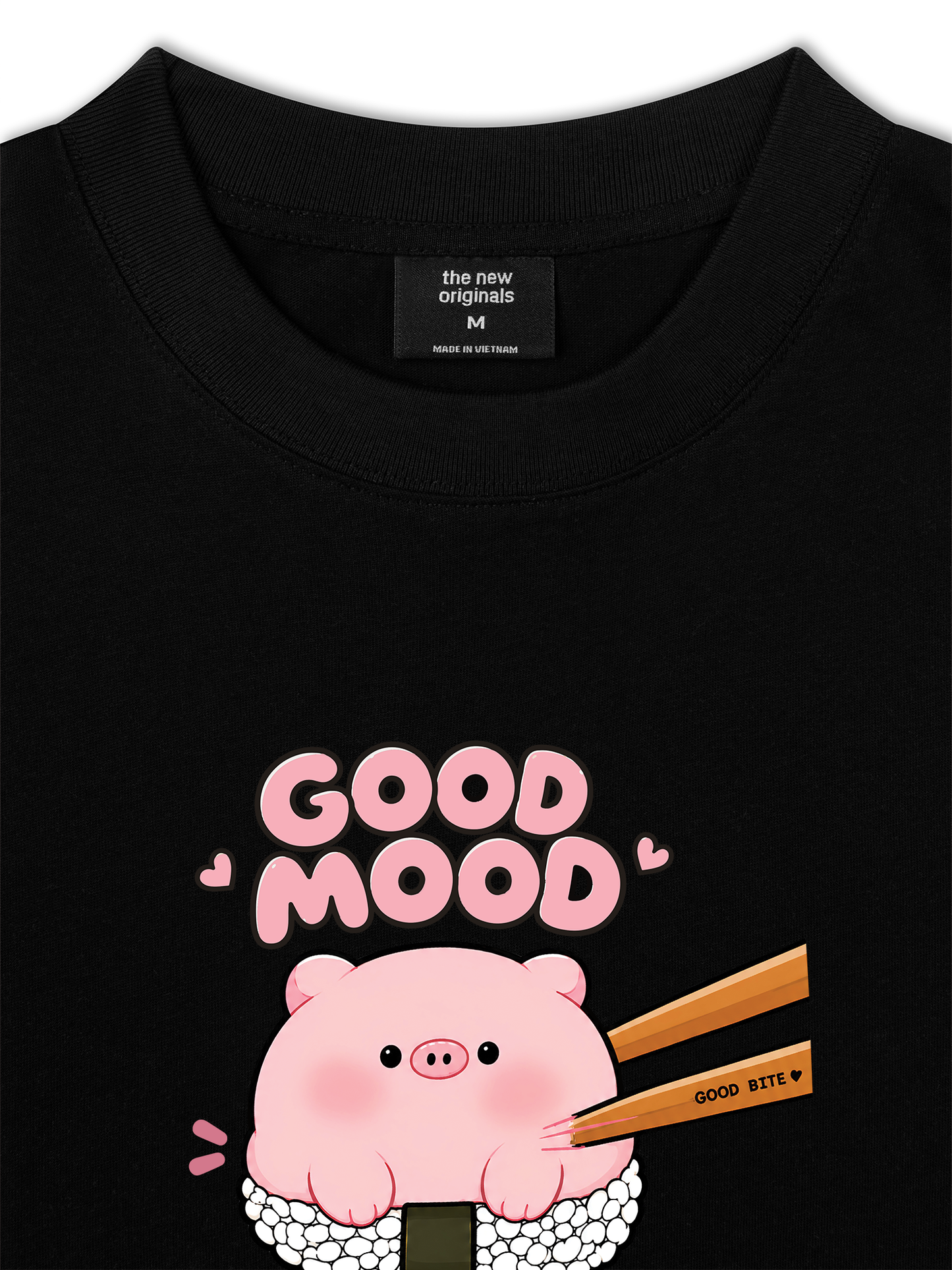 Áo Thun Relaxed Fit Good Mood Sushi Pig