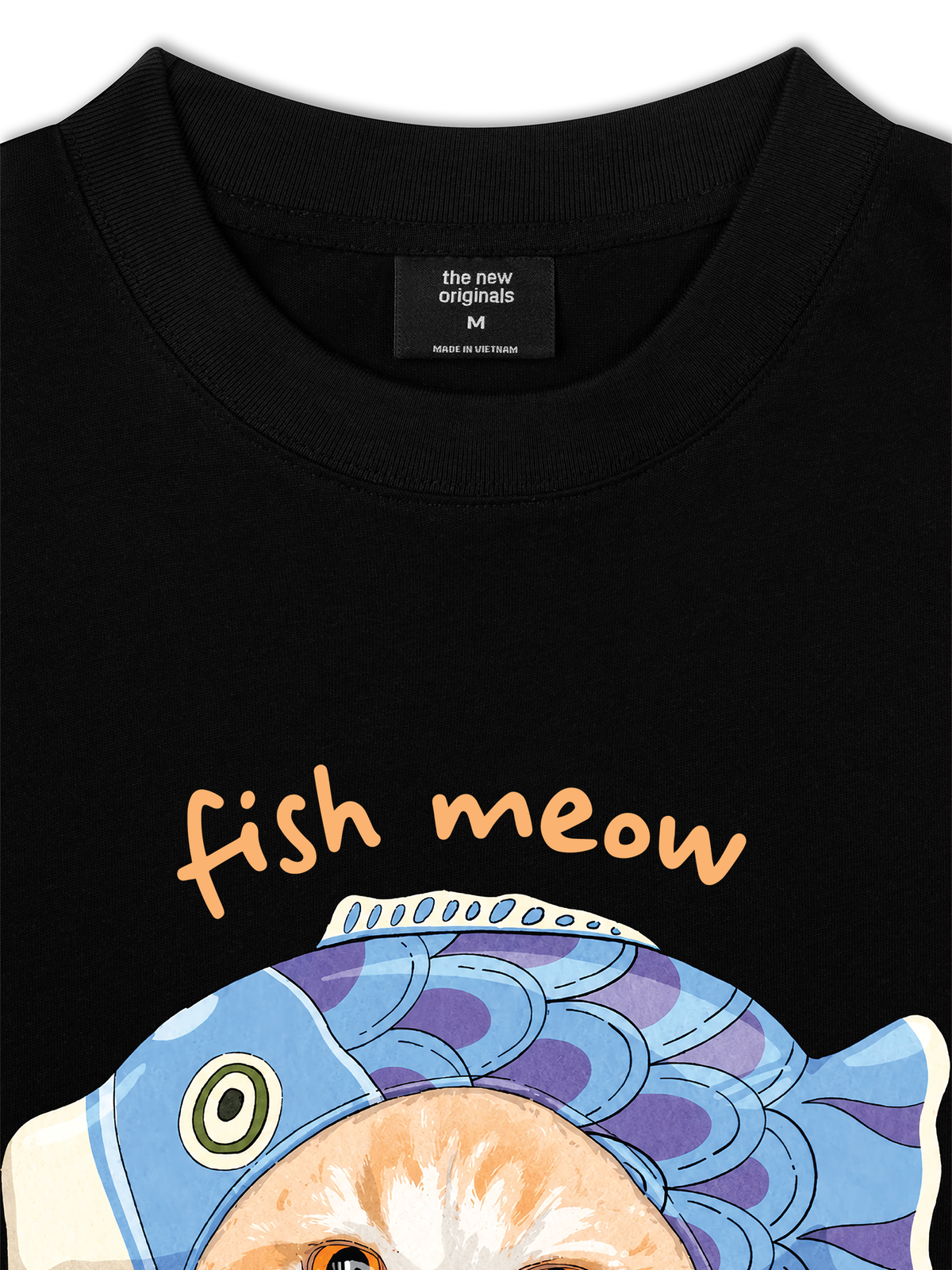 Áo Thun Relaxed Fit Fish Meow
