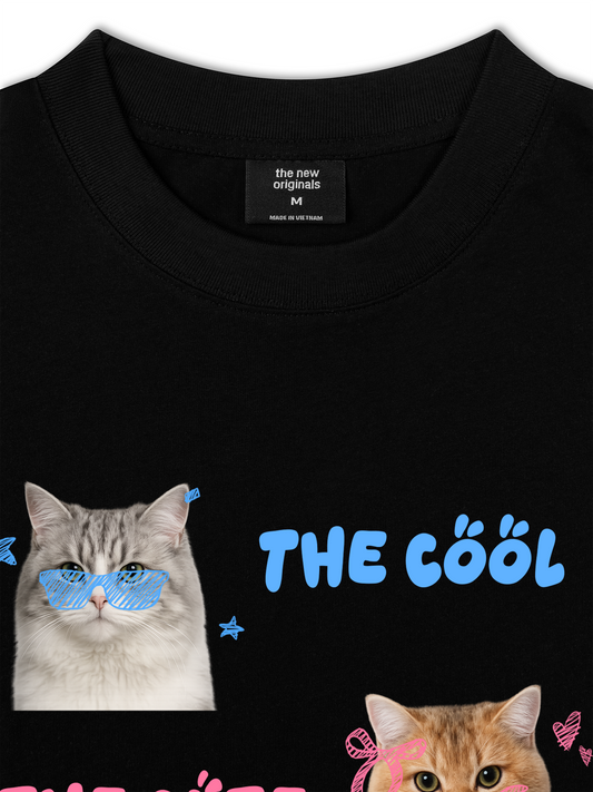 Áo Thun Relaxed Fit Daily Cuties Trio Cat