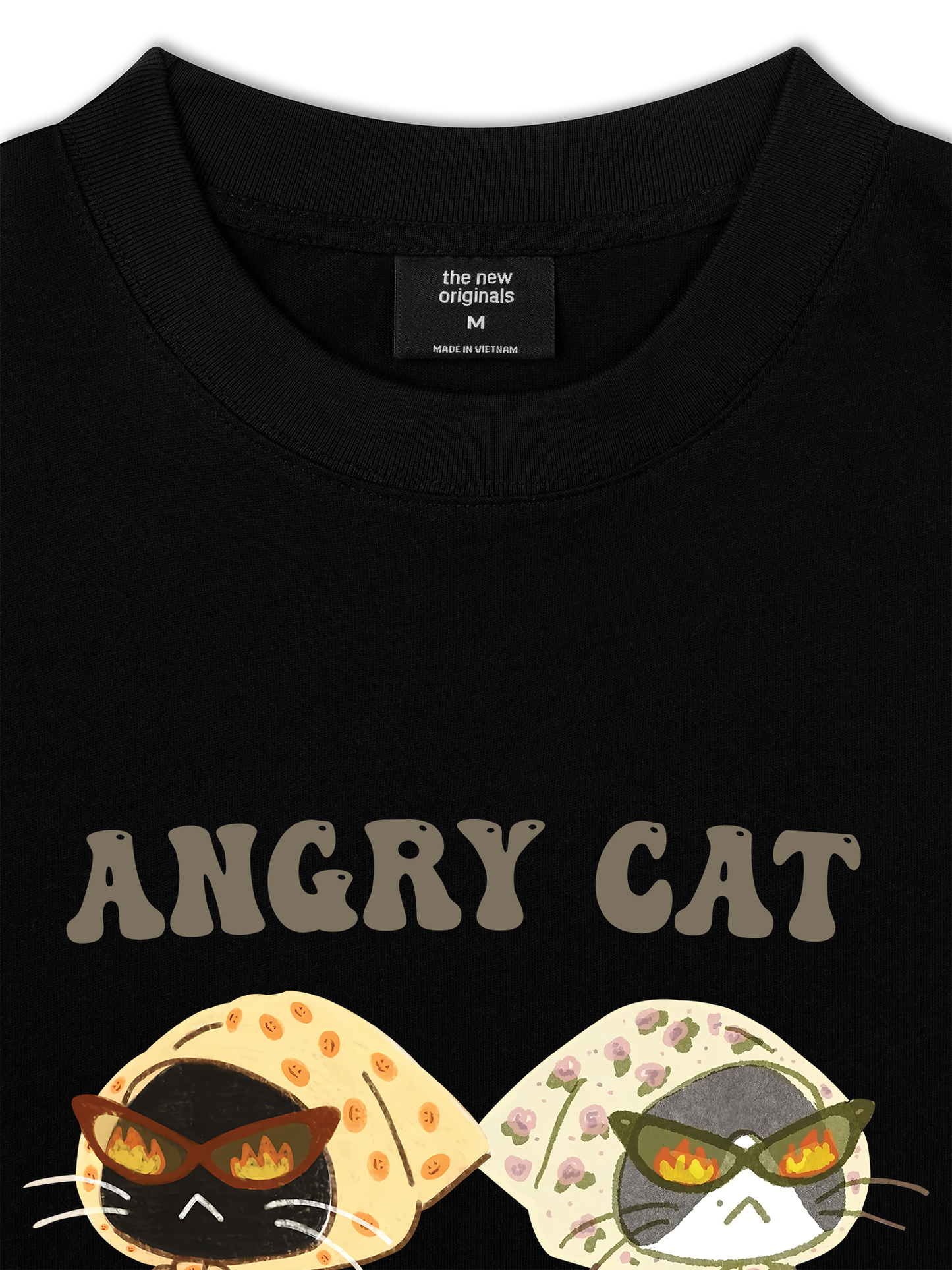 Áo Thun Relaxed Fit Angry Cat