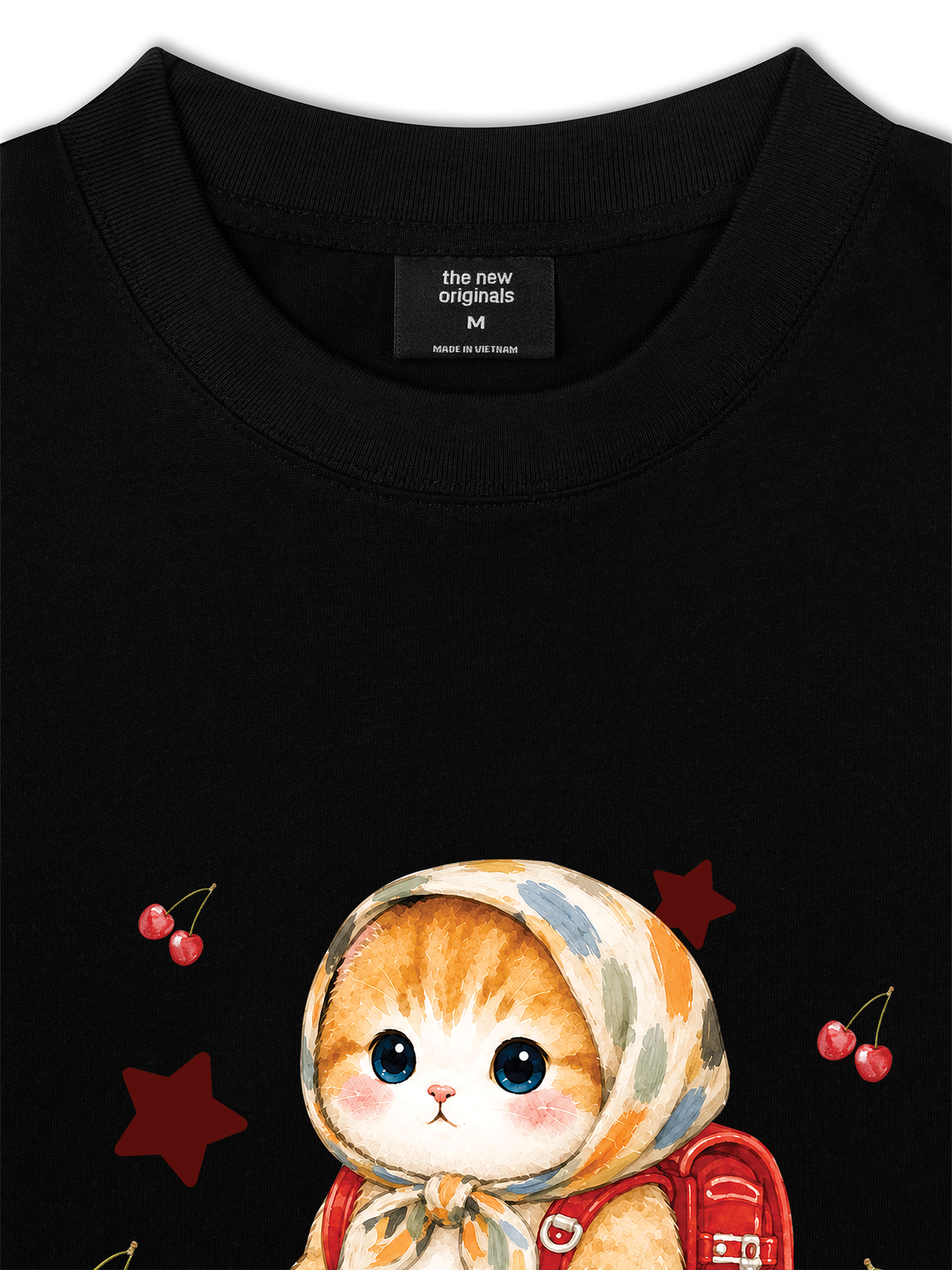 Áo Thun Relaxed Fit Pickleball Girl Meow Vitamin Meow Go School