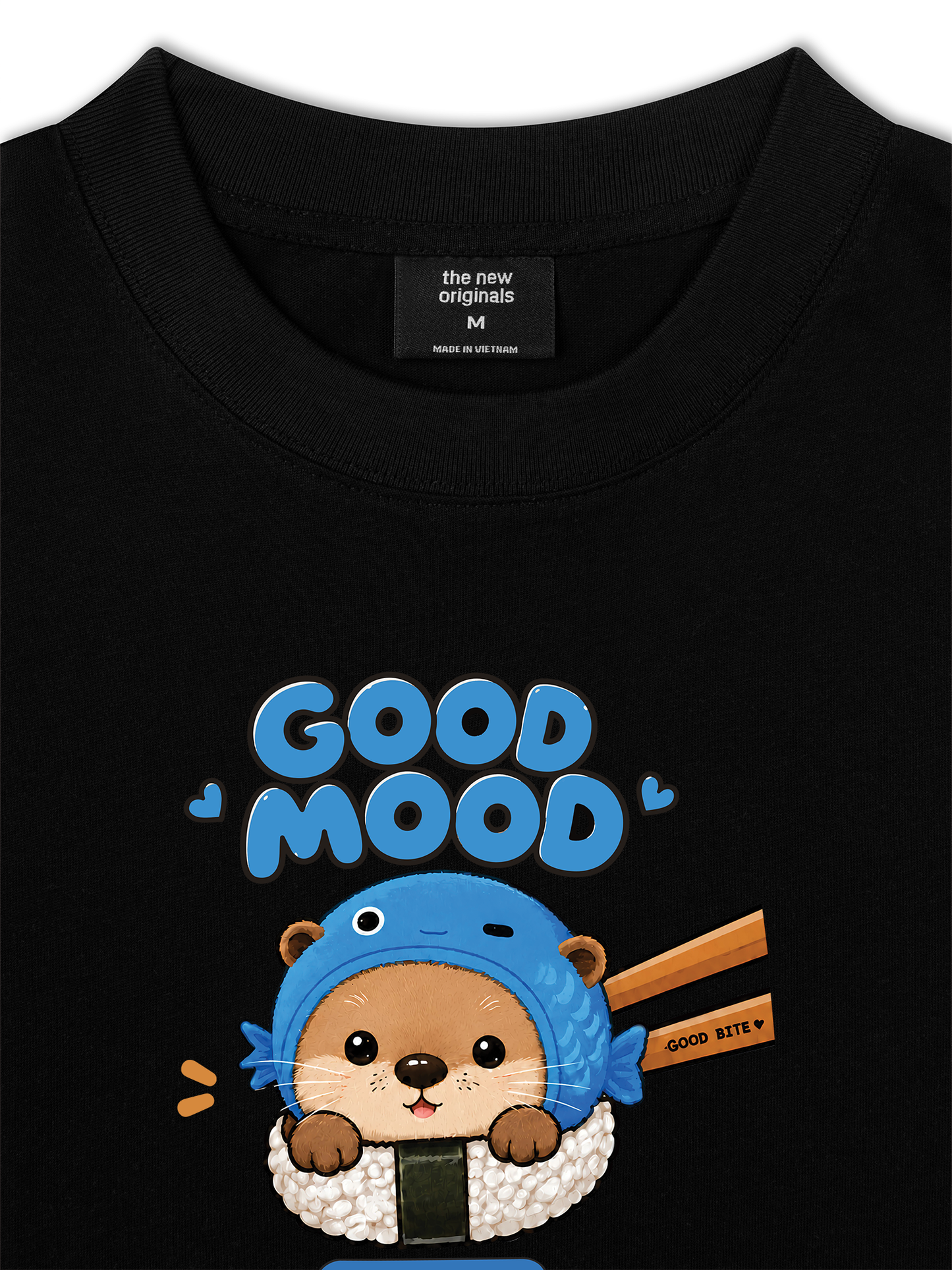 Áo Thun Relaxed Fit Good Mood Sushi Otter