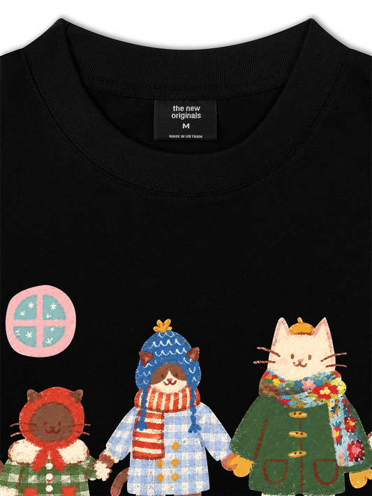 Áo Thun Relaxed Fit 3 Cozy Cats