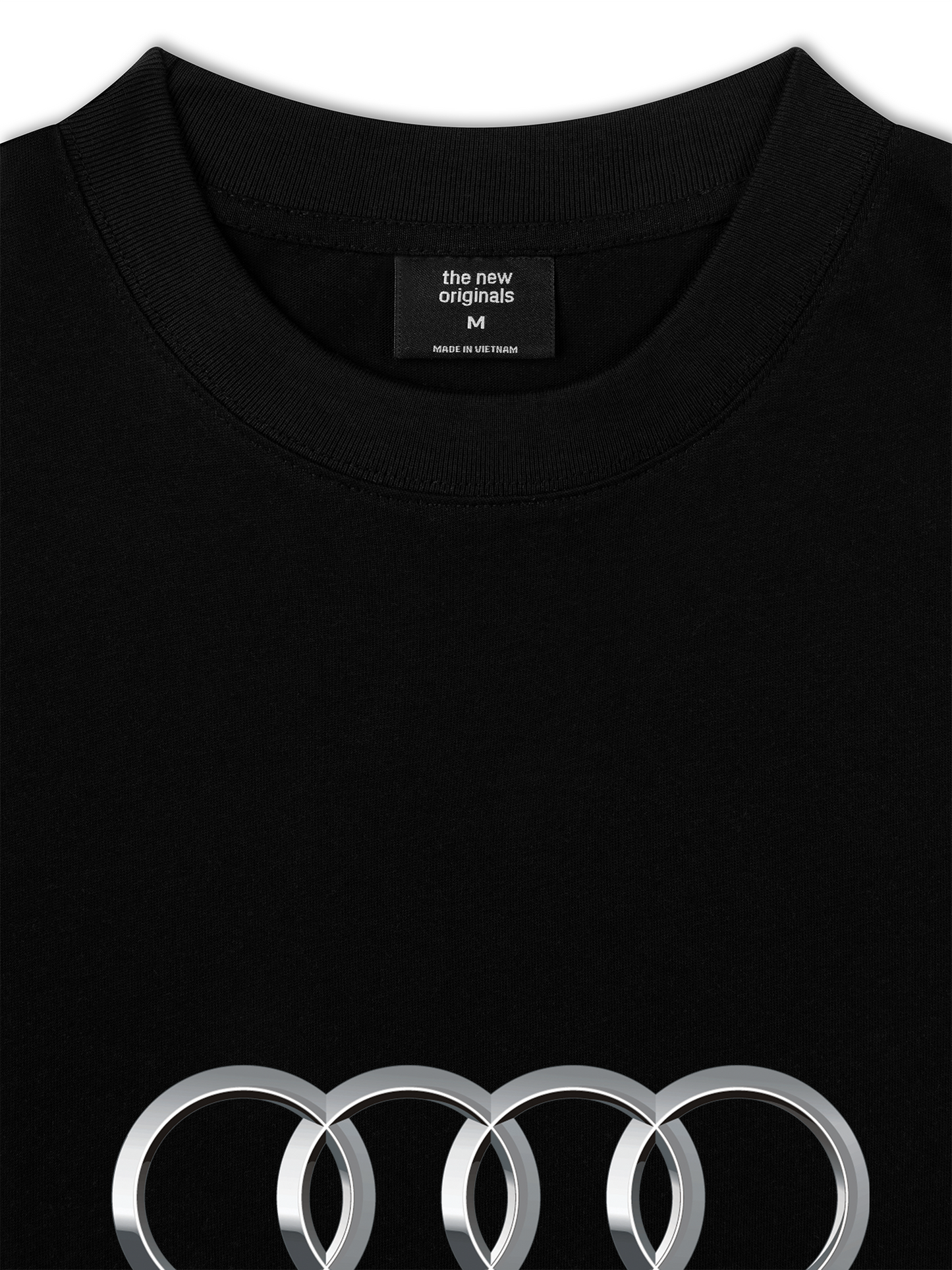 Áo Thun Relaxed Fit CAR AUDI Black & White