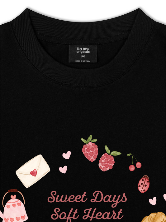 Áo Thun Relaxed Fit Soft Heart, Sweet Days