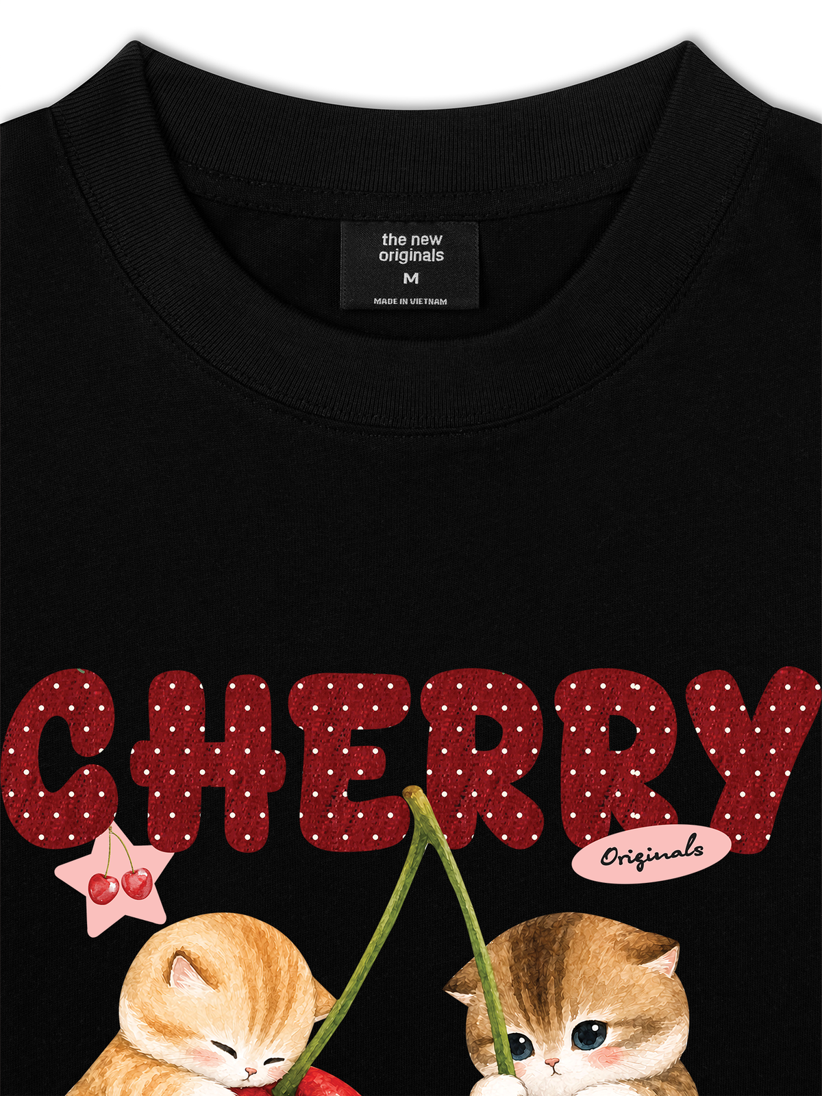 Áo Thun Relaxed Fit Cherry Meow