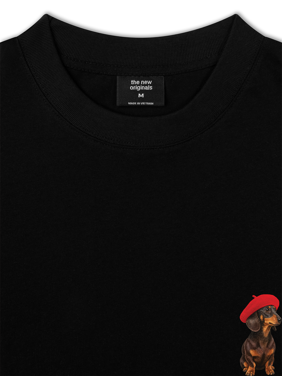 Áo Thun Relaxed Fit Dachshund With Red Beret