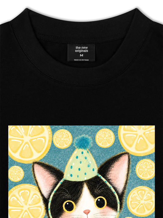 Áo Thun Relaxed Fit Lemon Reverie Meow