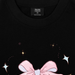 Áo Thun Relaxed Fit Cute Girl Pink Bow Bunny